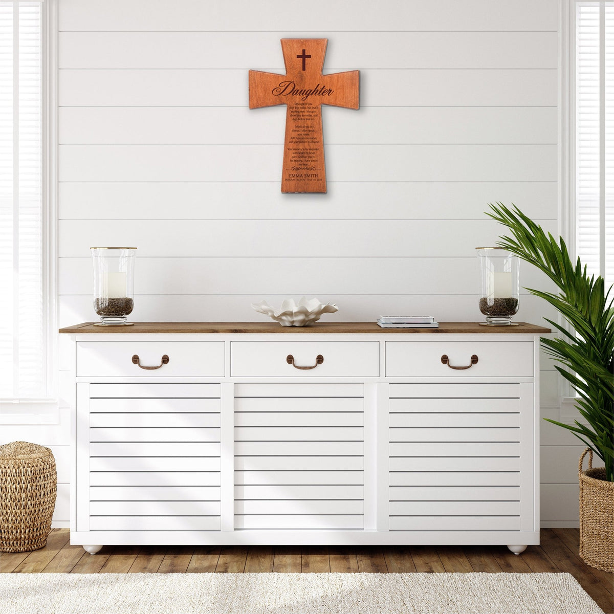 Personalized Memorial Engraved Wall Cross Bereavement Gifts - I Thought Of You - LifeSong Milestones