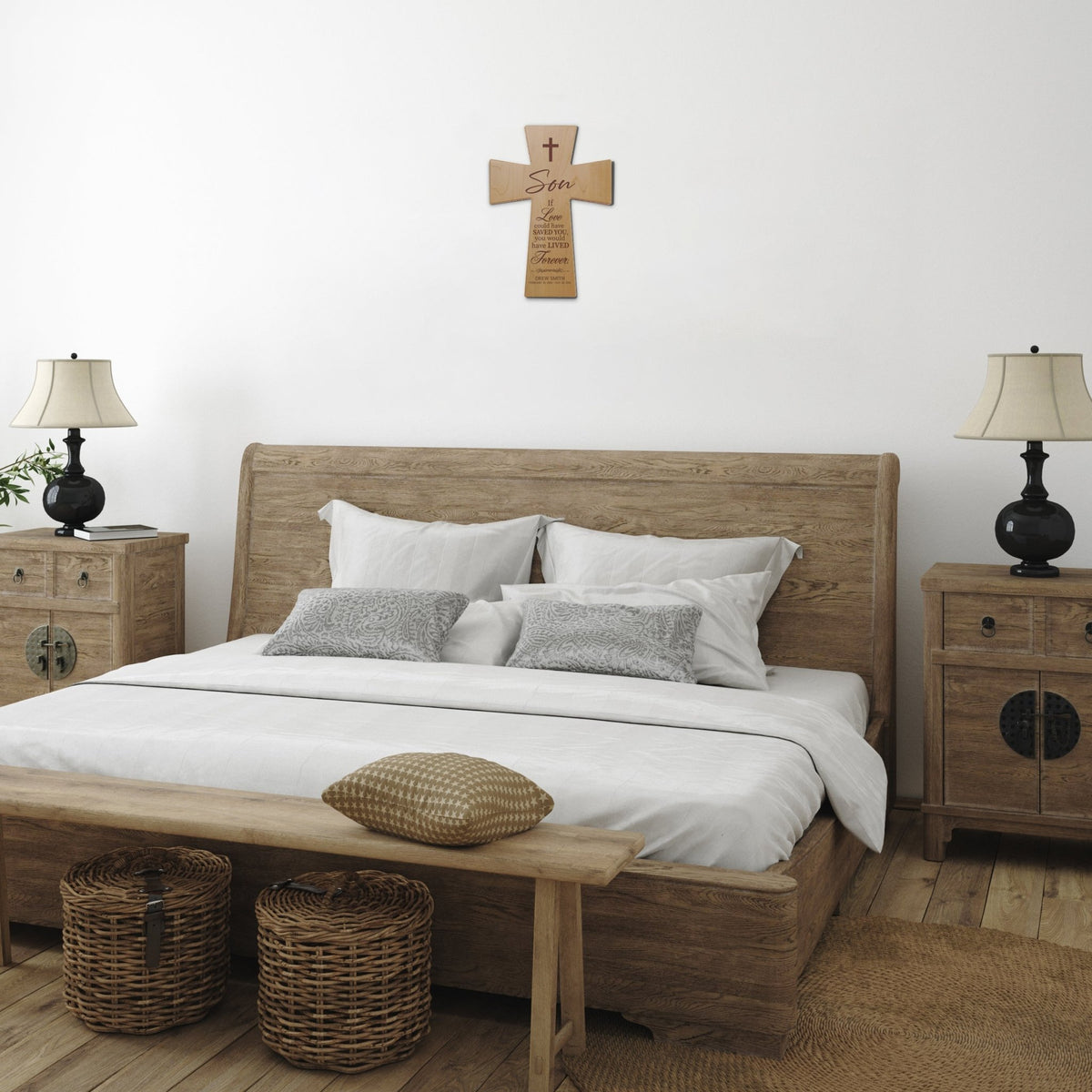 Personalized Memorial Engraved Wall Cross Sympathy Gifts - If Love Could Have Saved - LifeSong Milestones