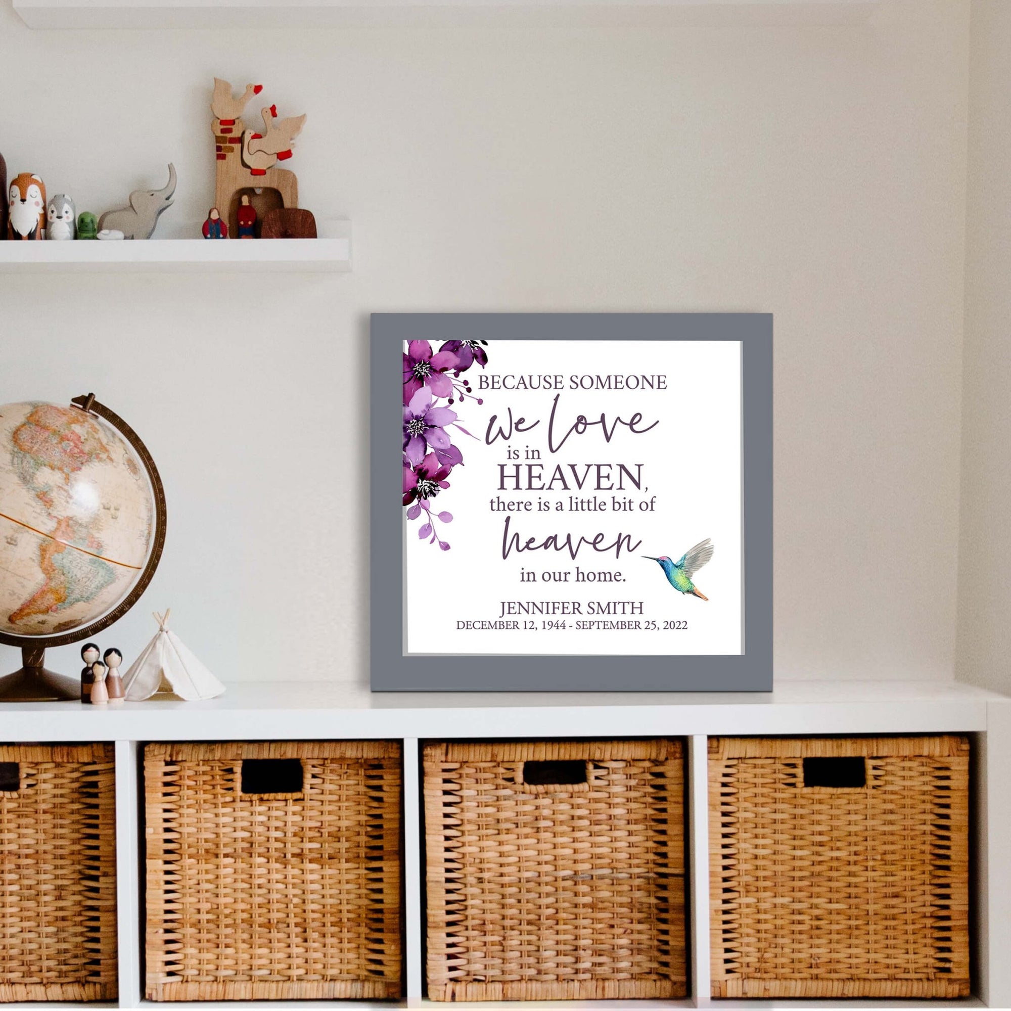 Personalized Memorial Framed Shadow Box for Loss of Loved One - LifeSong Milestones