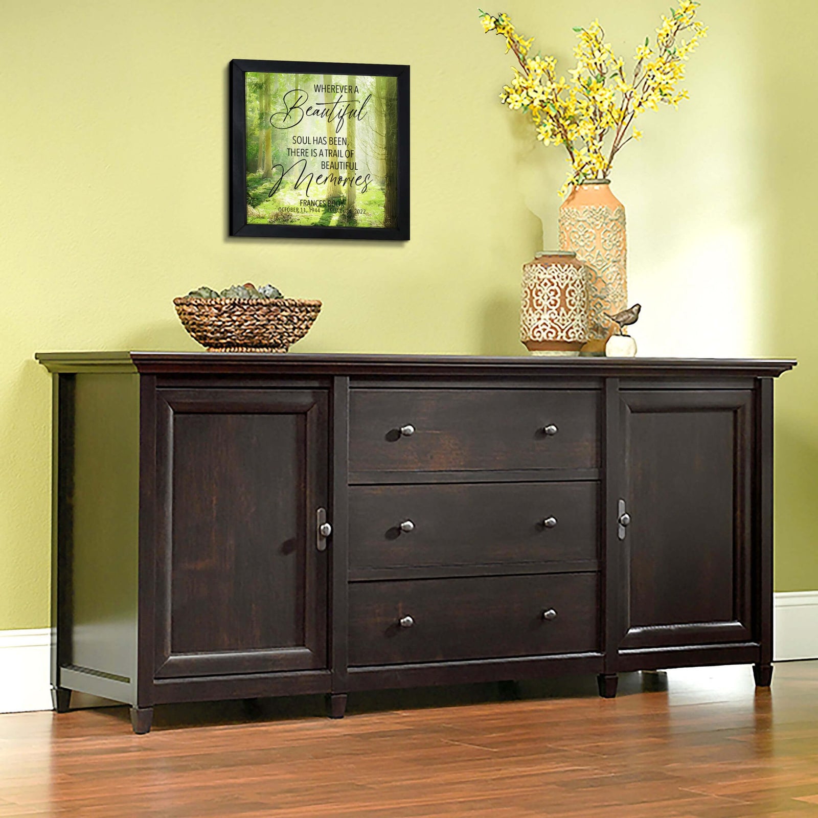 Personalized Memorial Framed Shadow Box for Loss of Loved One - LifeSong Milestones