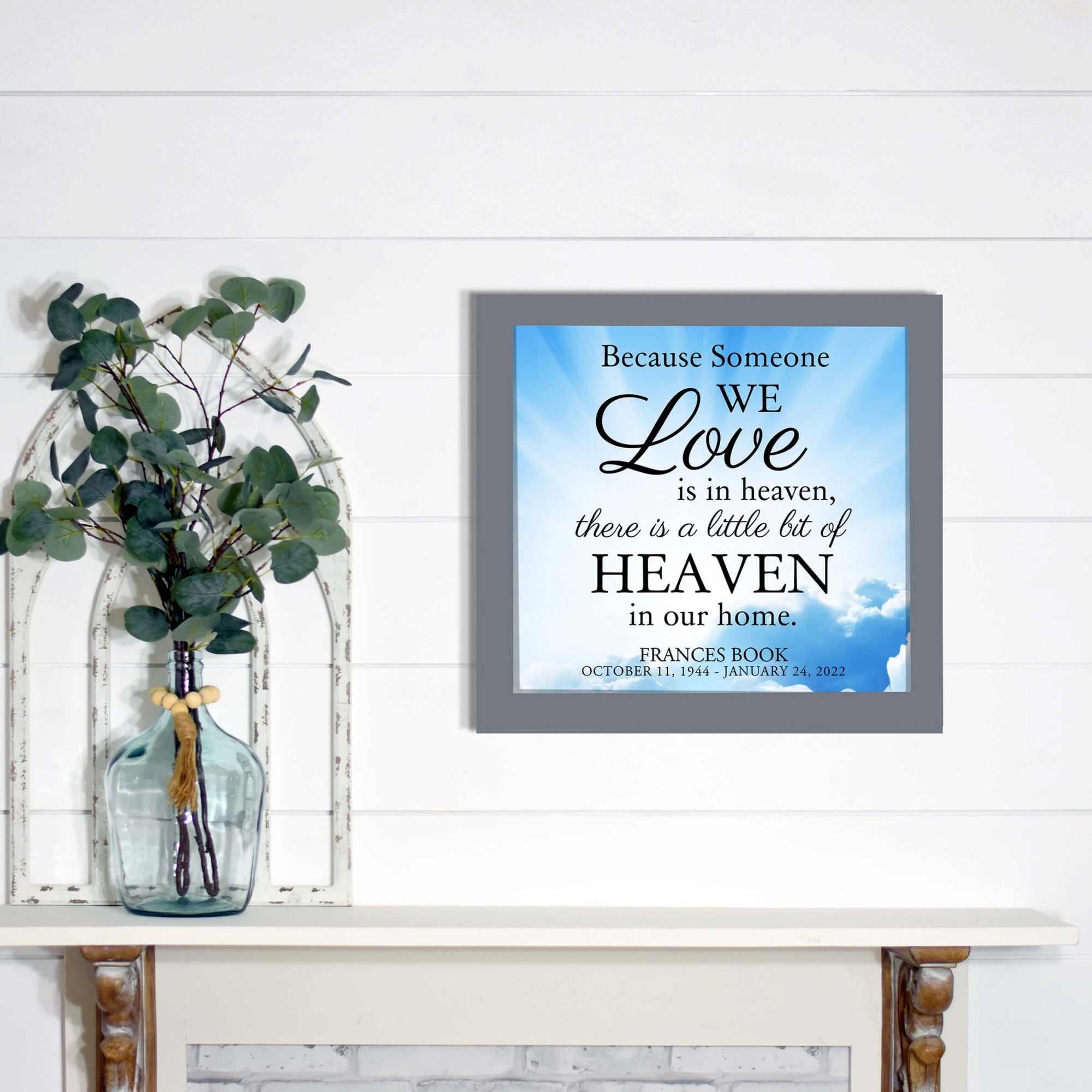 Personalized Memorial Framed Shadow Box for Loss of Loved One - LifeSong Milestones