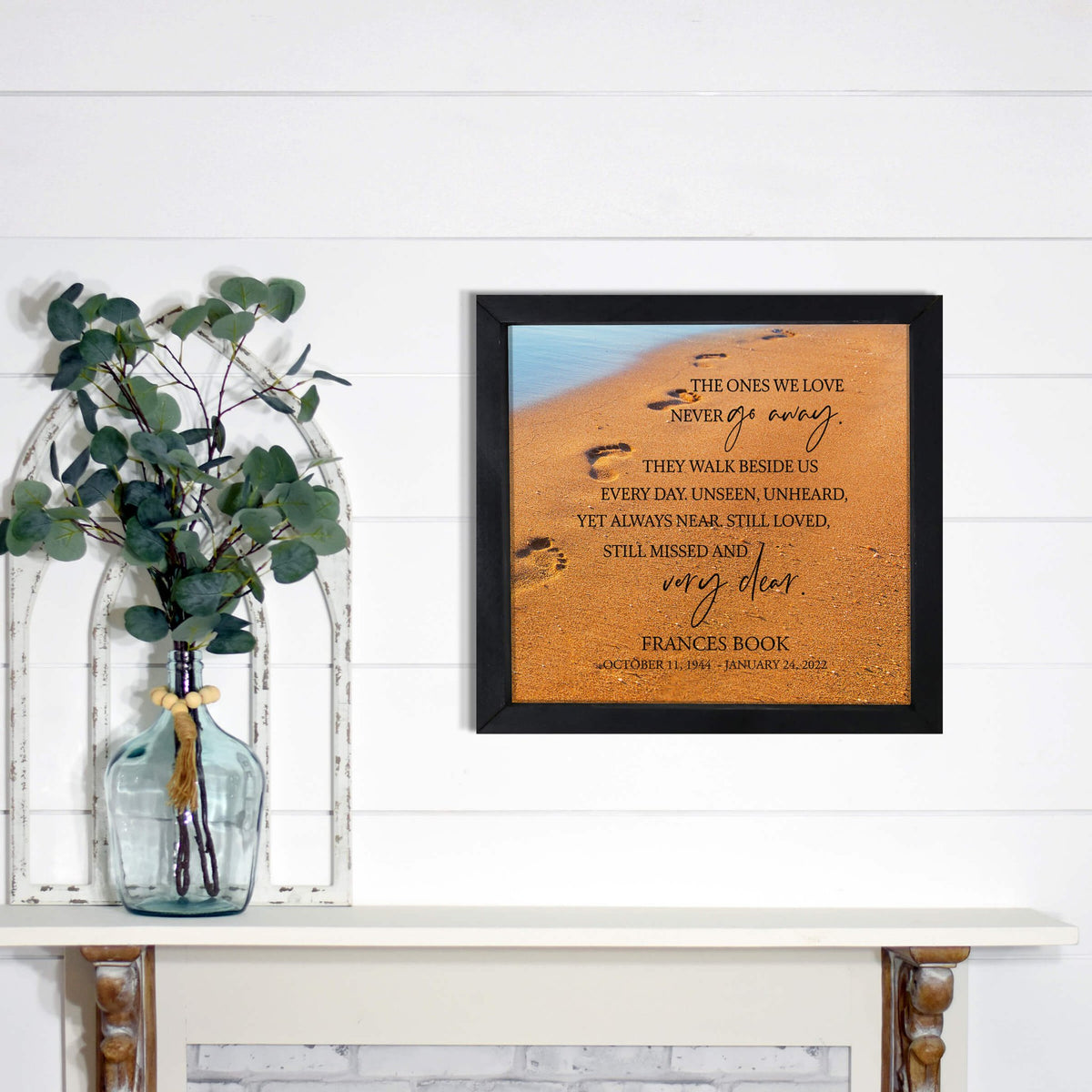 Personalized Memorial Framed Shadow Box for Loss of Loved One - LifeSong Milestones