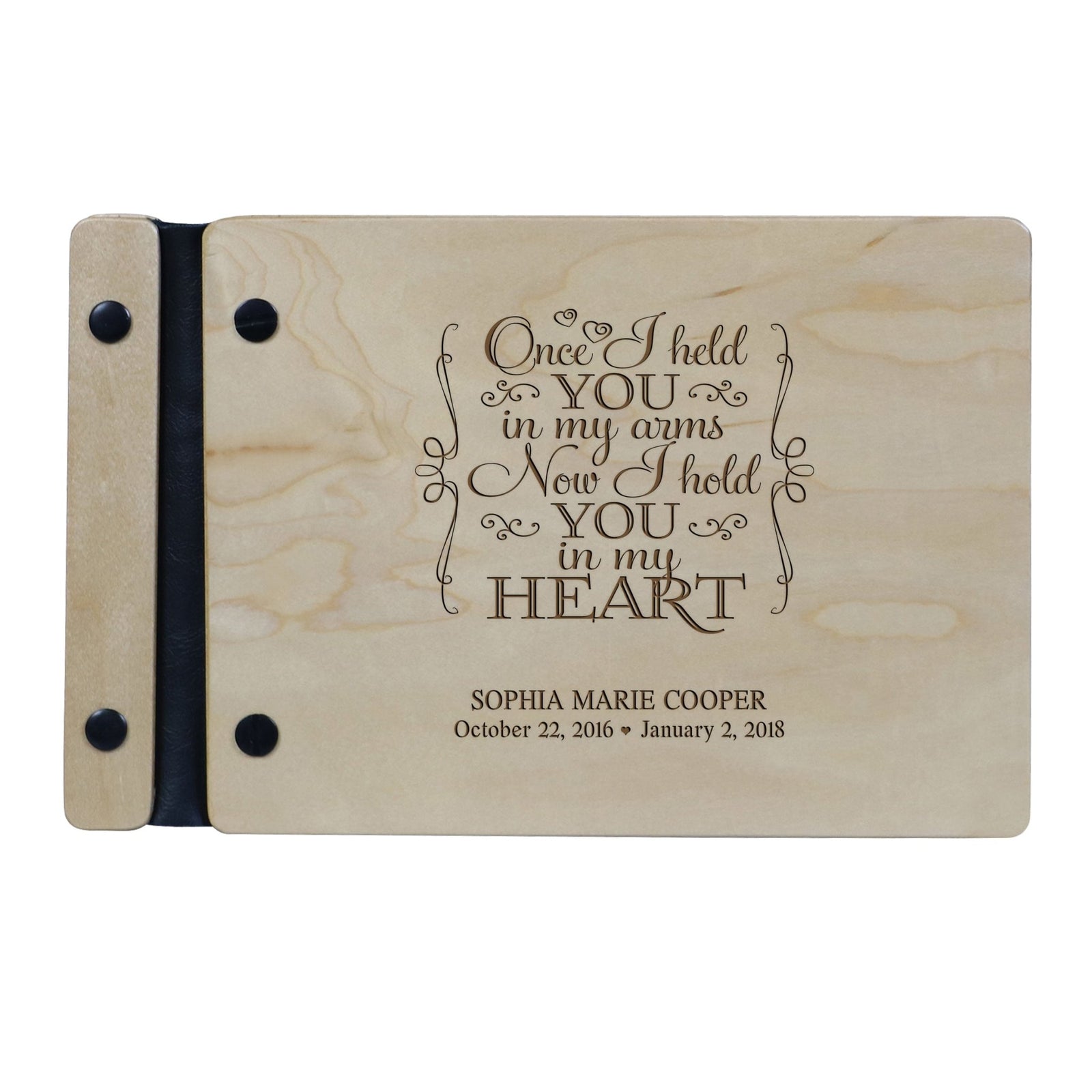 Personalized Memorial Guest Book - I Held You - LifeSong Milestones