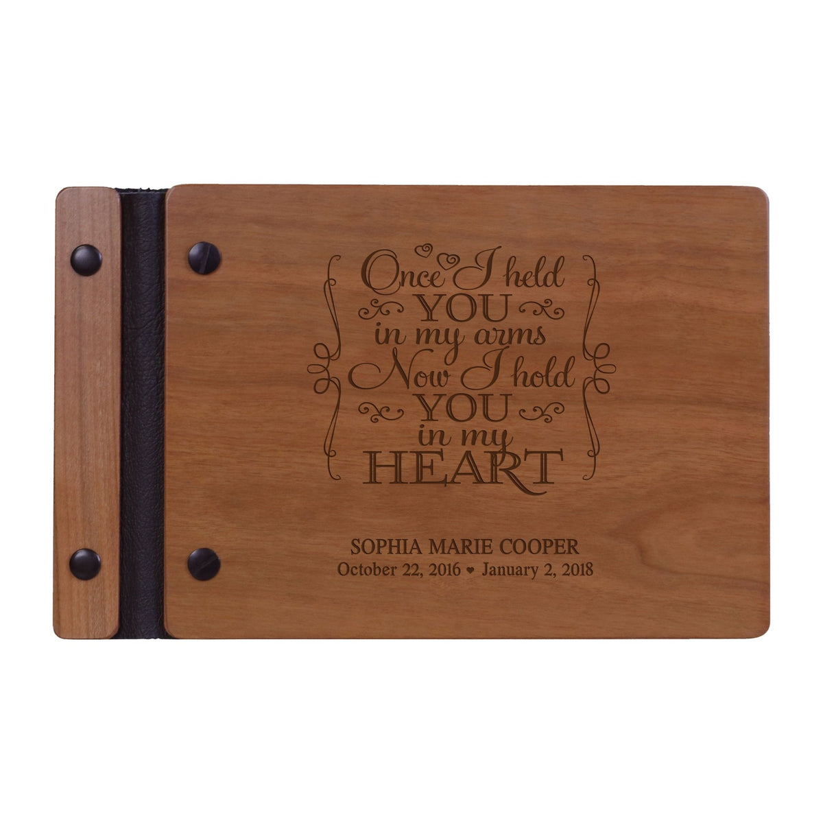 Personalized Memorial Guest Book - I Held You - LifeSong Milestones