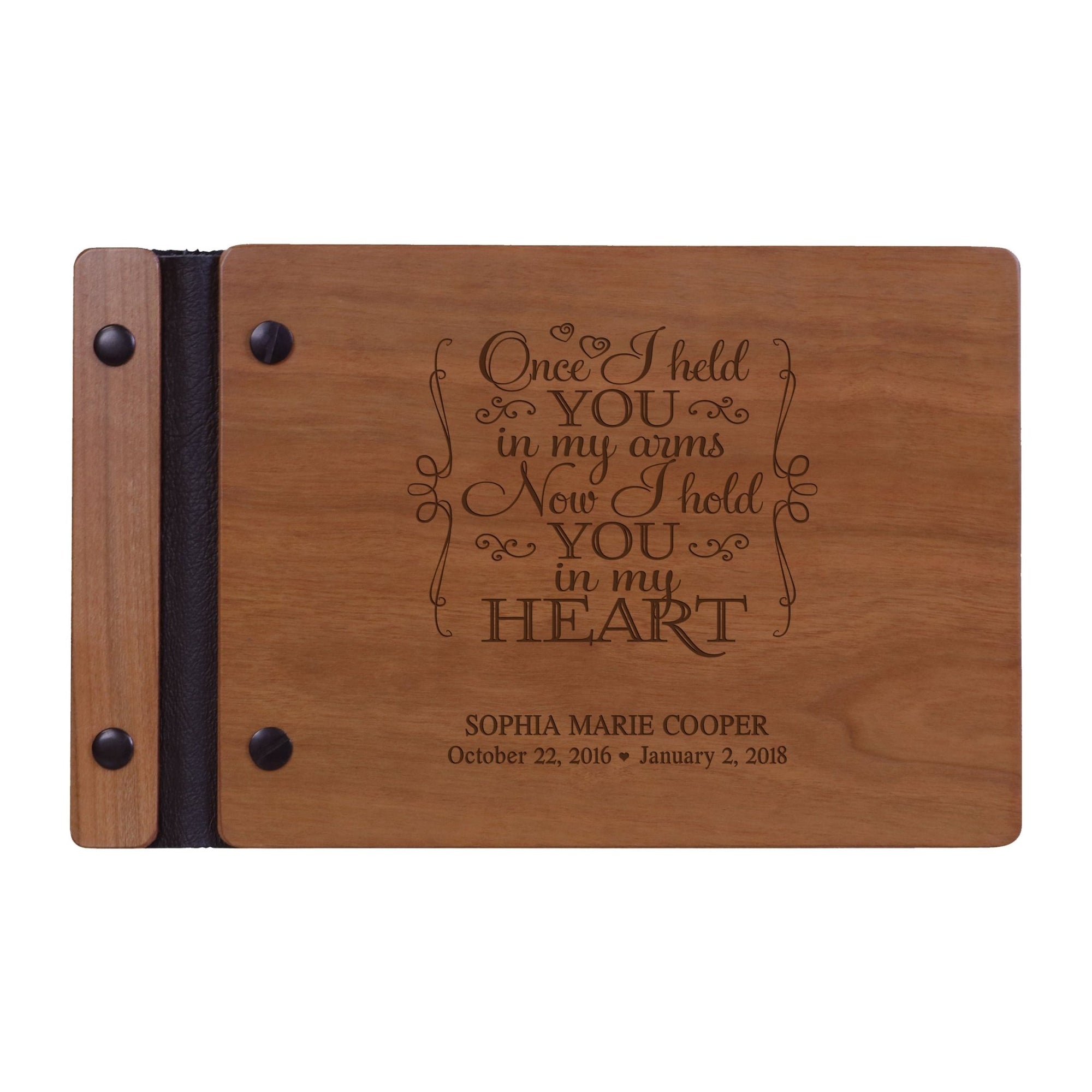 Personalized Memorial Guest Book - I Held You - LifeSong Milestones
