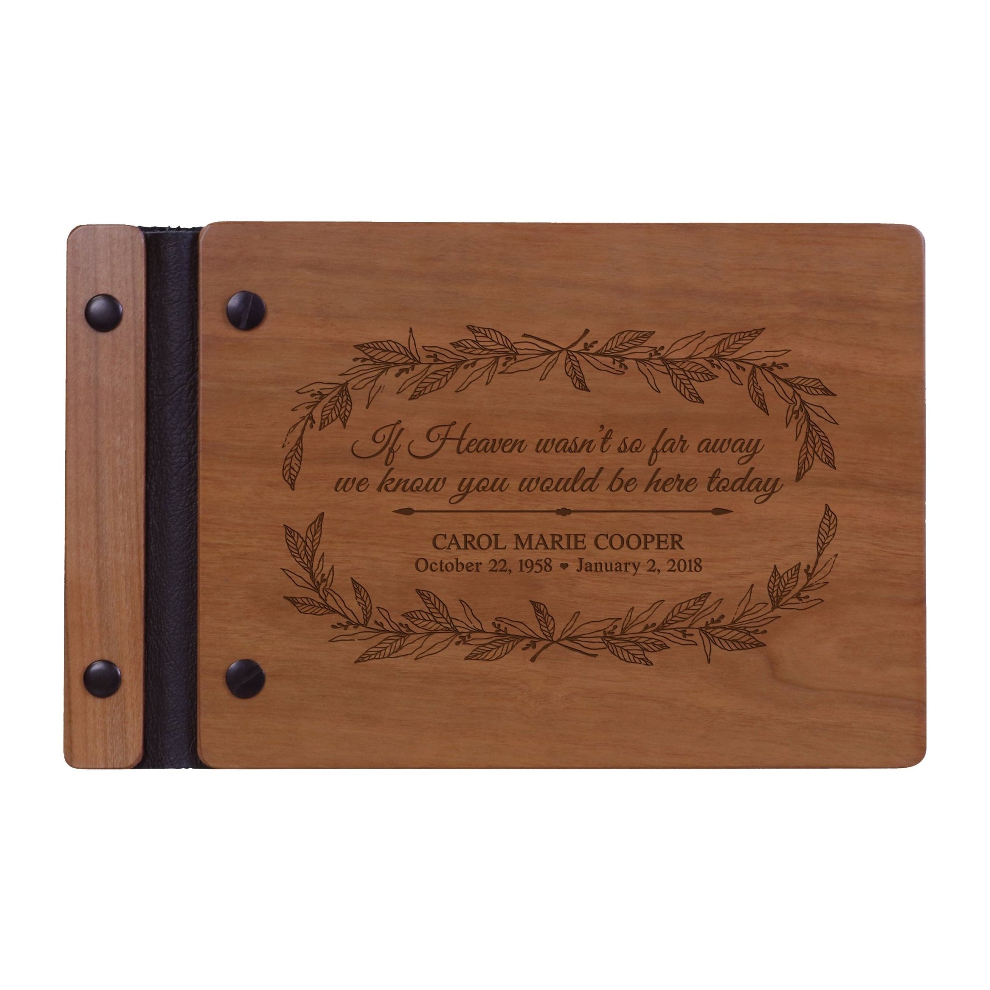Personalized Memorial Guest Book - If Heaven - LifeSong Milestones