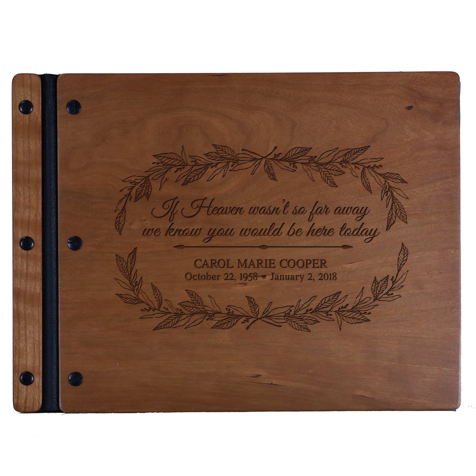 Personalized Memorial Guest Book - If Heaven - LifeSong Milestones