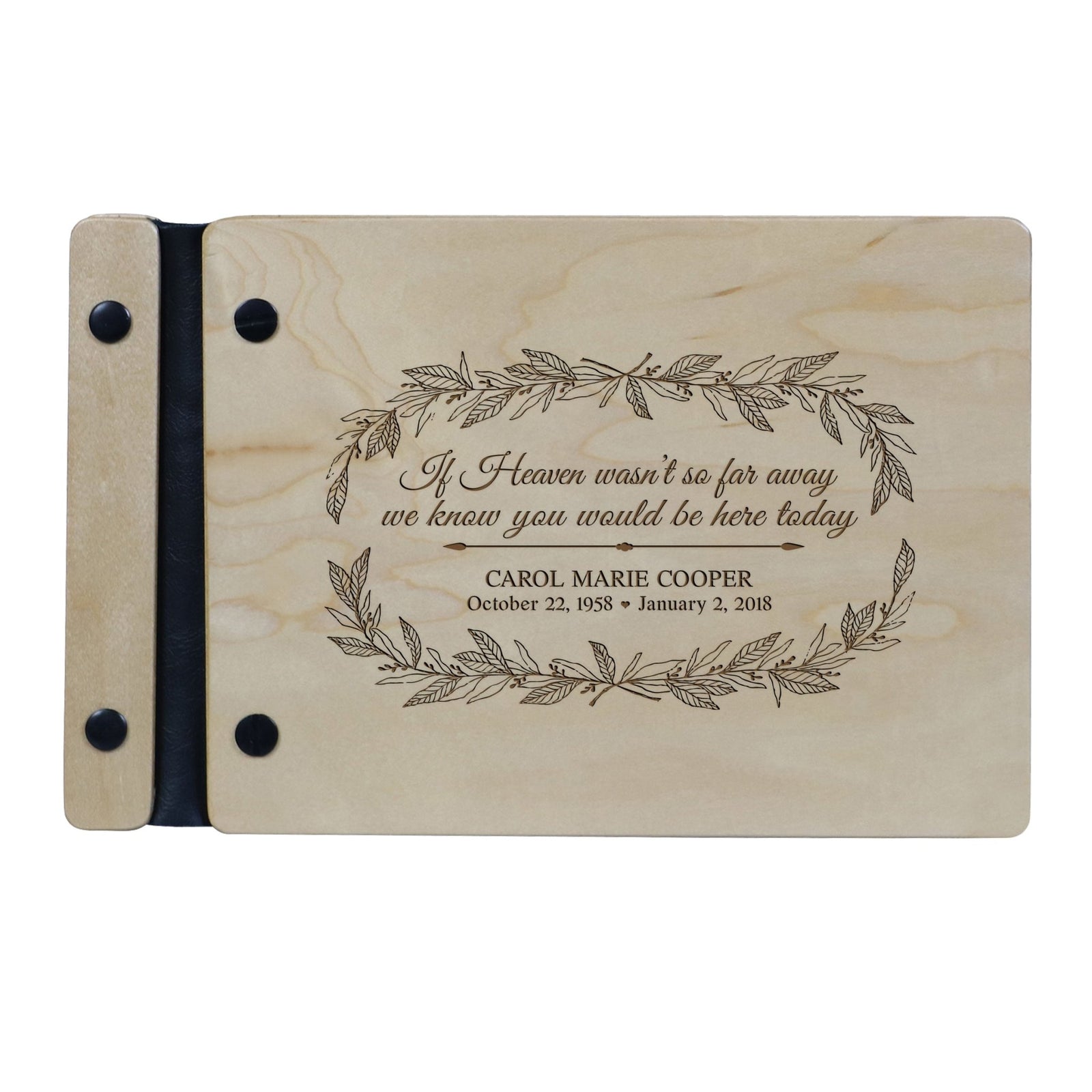 Personalized Memorial Guest Book - If Heaven - LifeSong Milestones