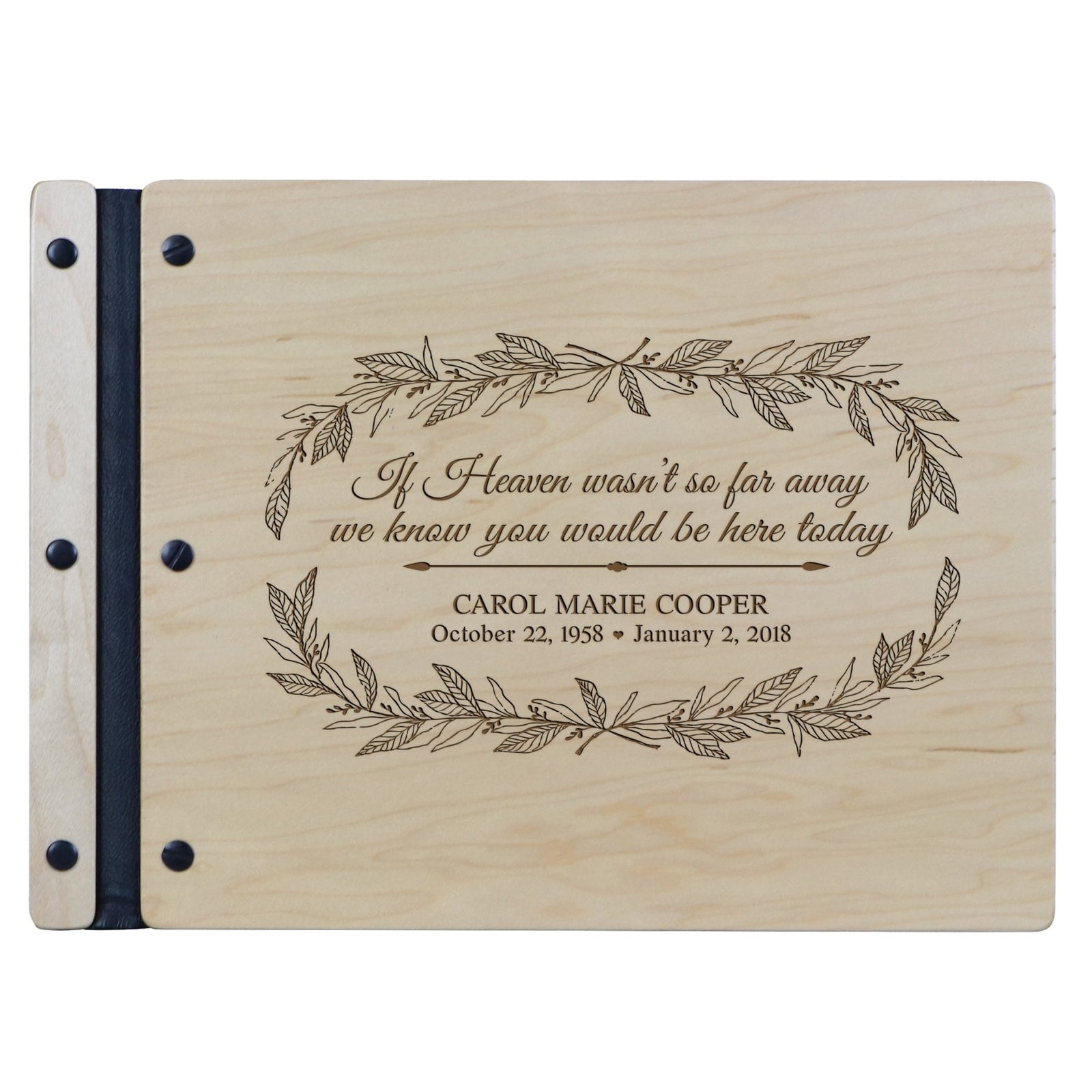 Personalized Memorial Guest Book - If Heaven - LifeSong Milestones