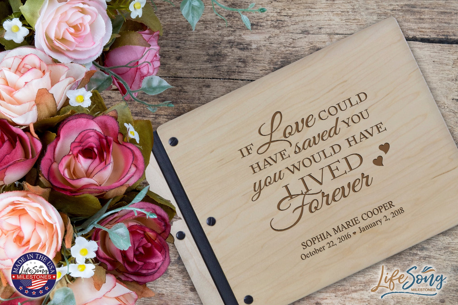 Personalized Memorial Guest Book - If Love - LifeSong Milestones
