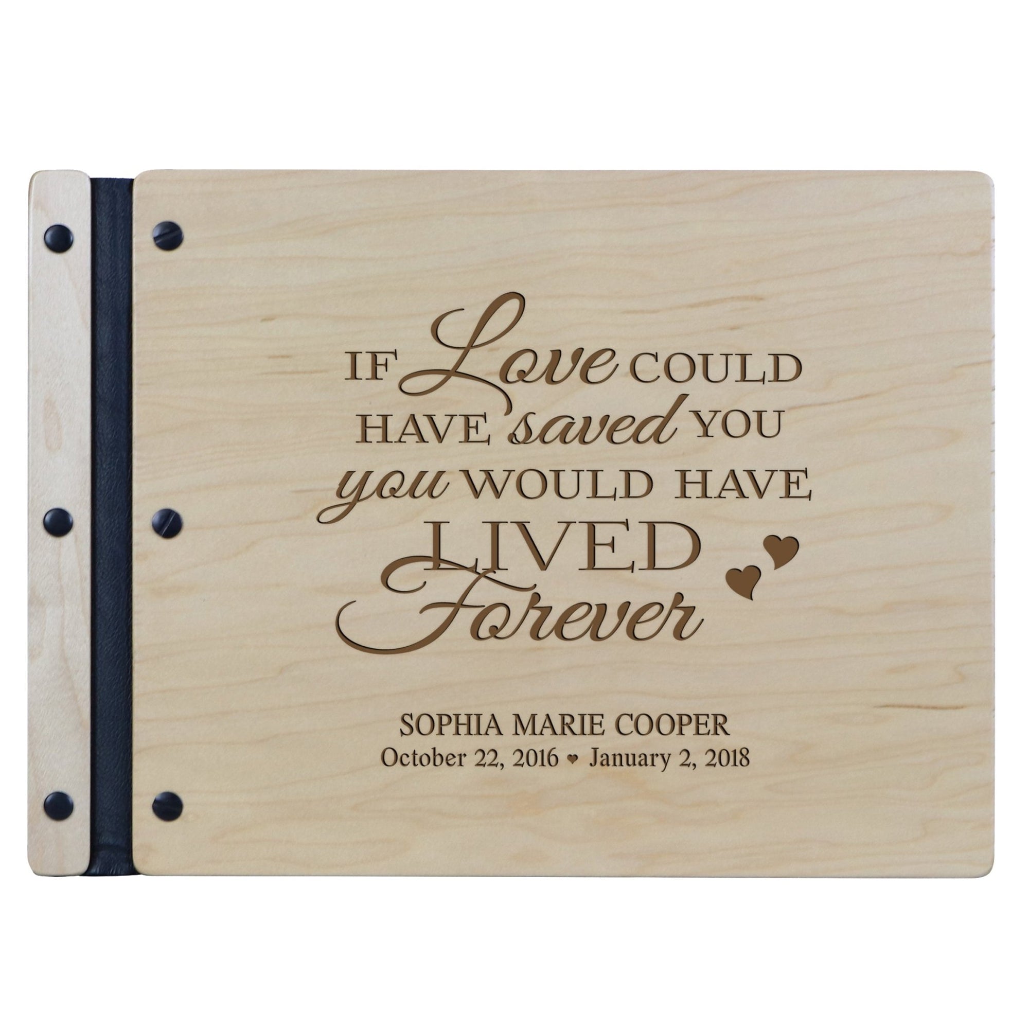 Personalized Memorial Guest Book - If Love - LifeSong Milestones