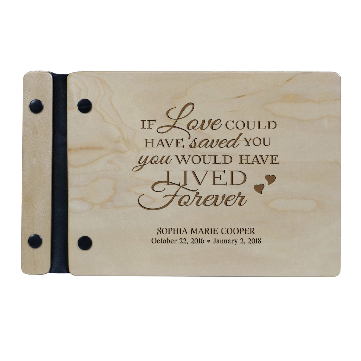 Personalized Memorial Guest Book - If Love - LifeSong Milestones