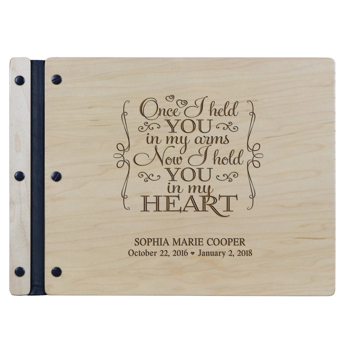 Personalized Memorial Guest Book - In My Heart - LifeSong Milestones