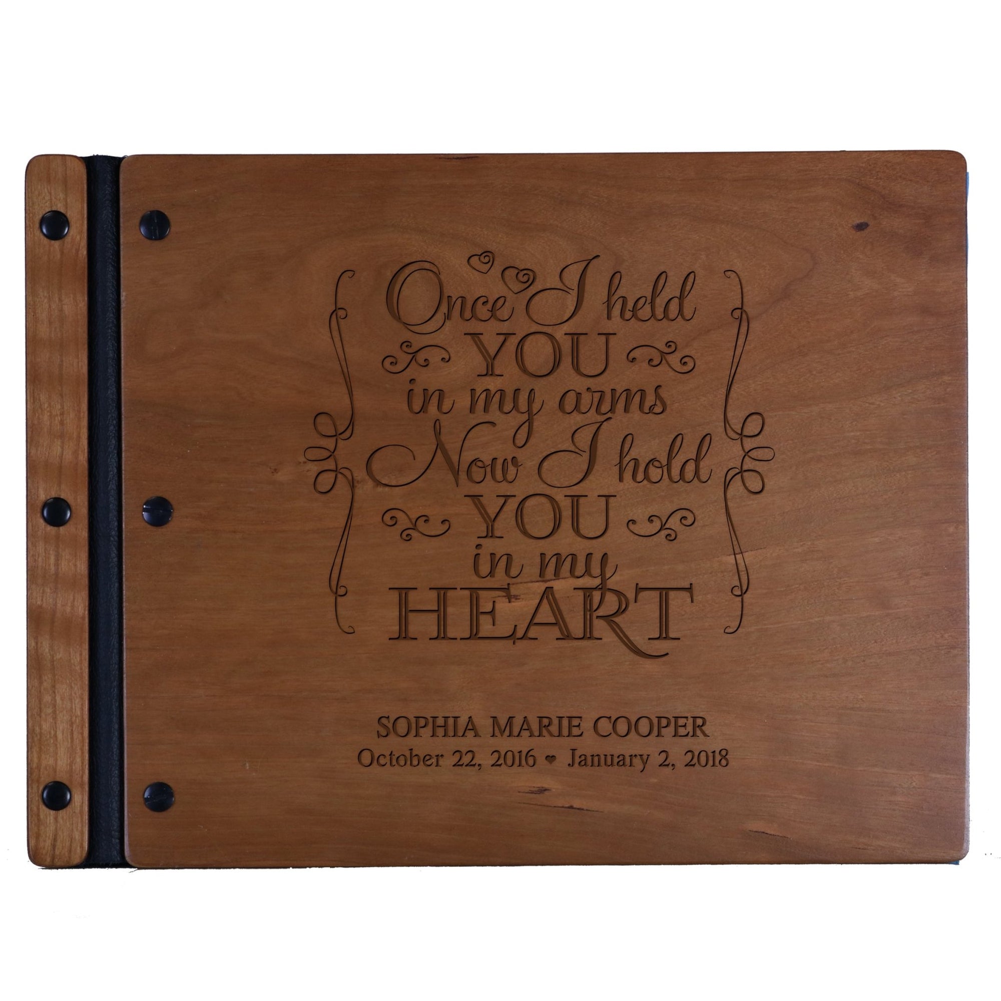 Personalized Memorial Guest Book - In My Heart - LifeSong Milestones