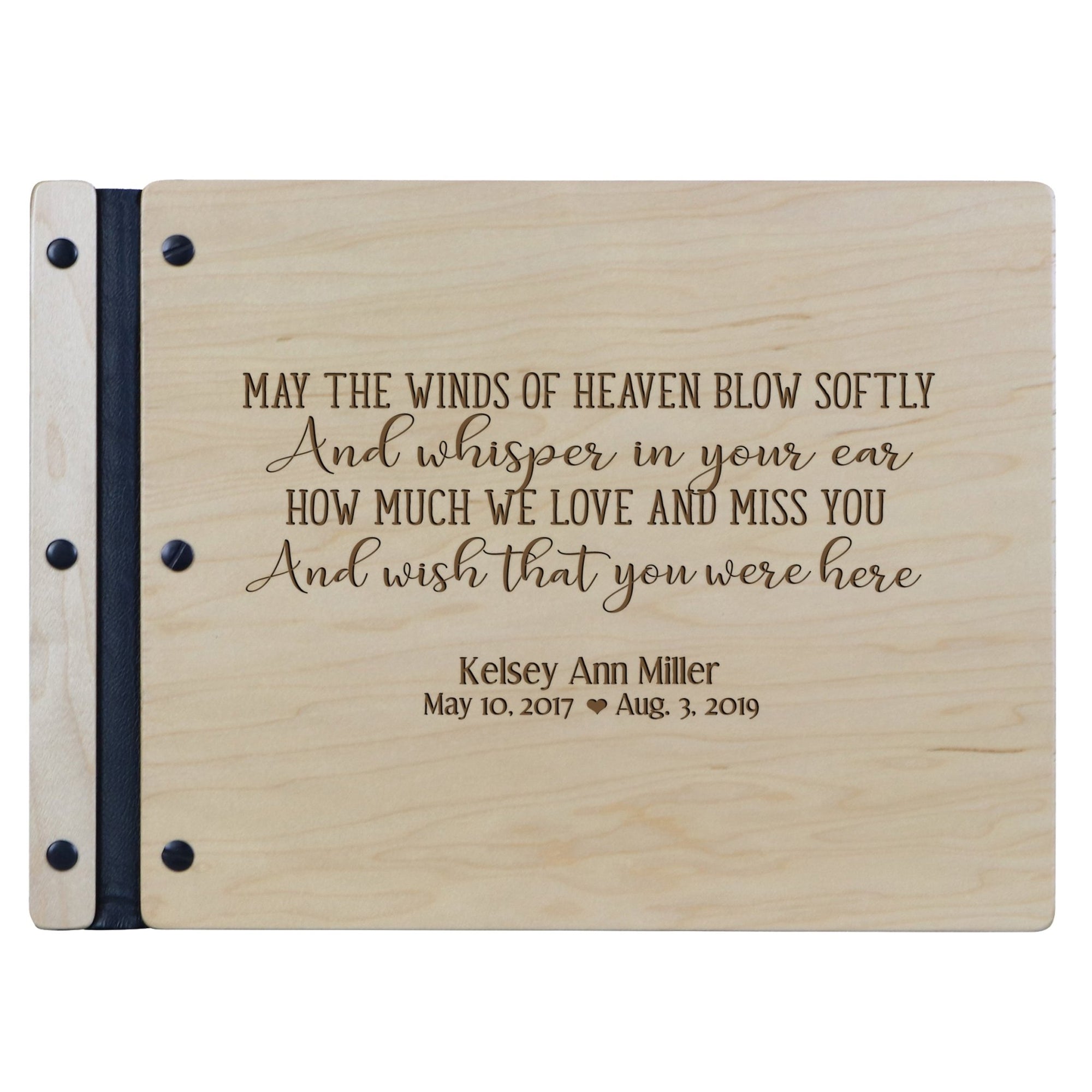Personalized Memorial Guest Book - May The Winds - LifeSong Milestones
