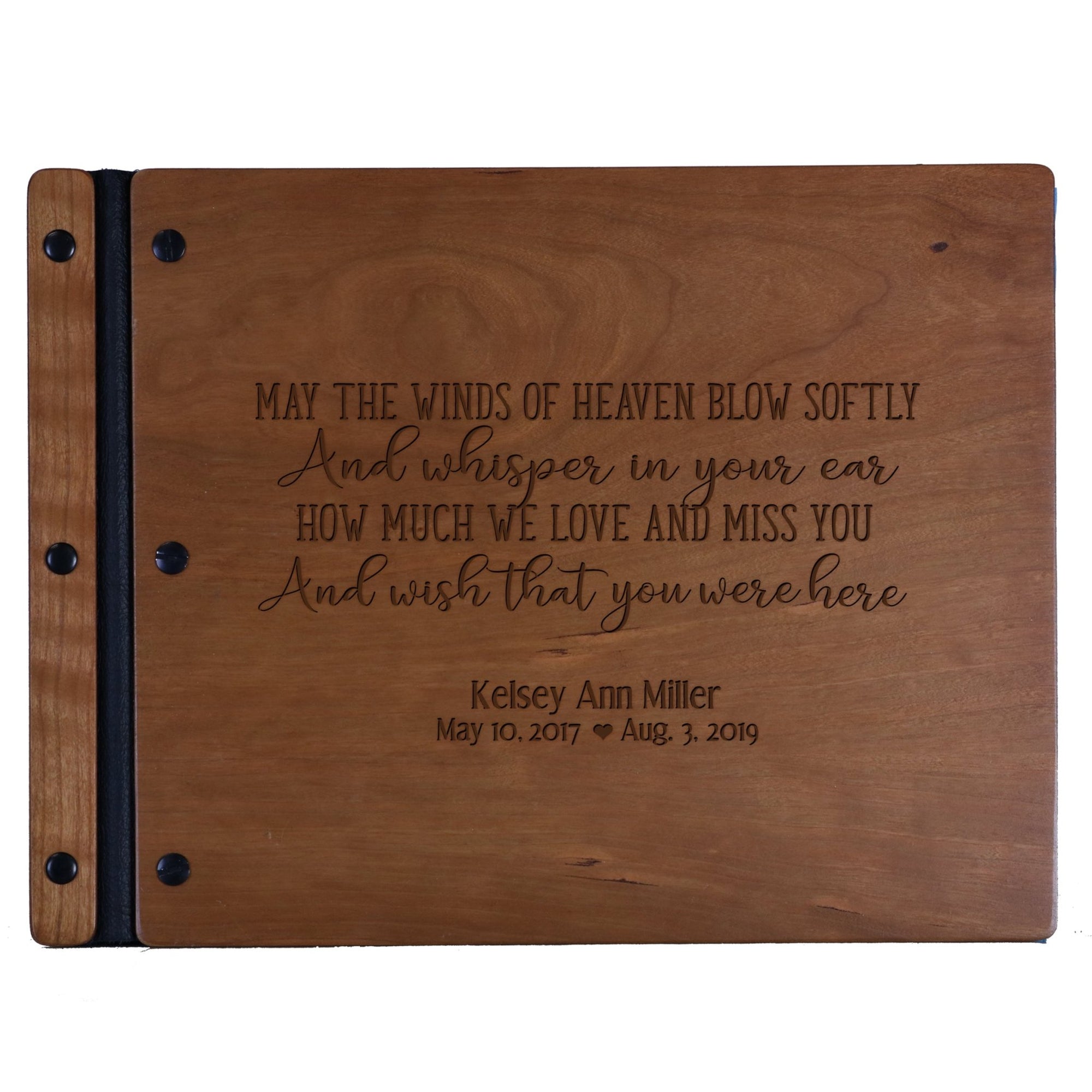 Personalized Memorial Guest Book - May The Winds - LifeSong Milestones