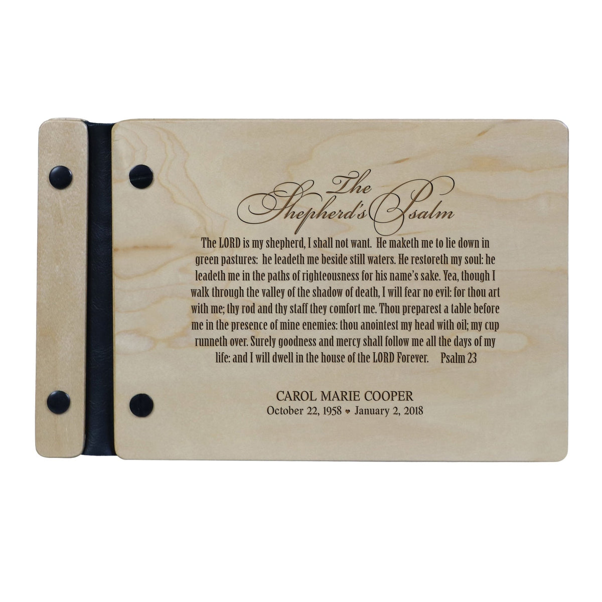 Personalized Memorial Guest Book - Shepherd's Psalm - LifeSong Milestones