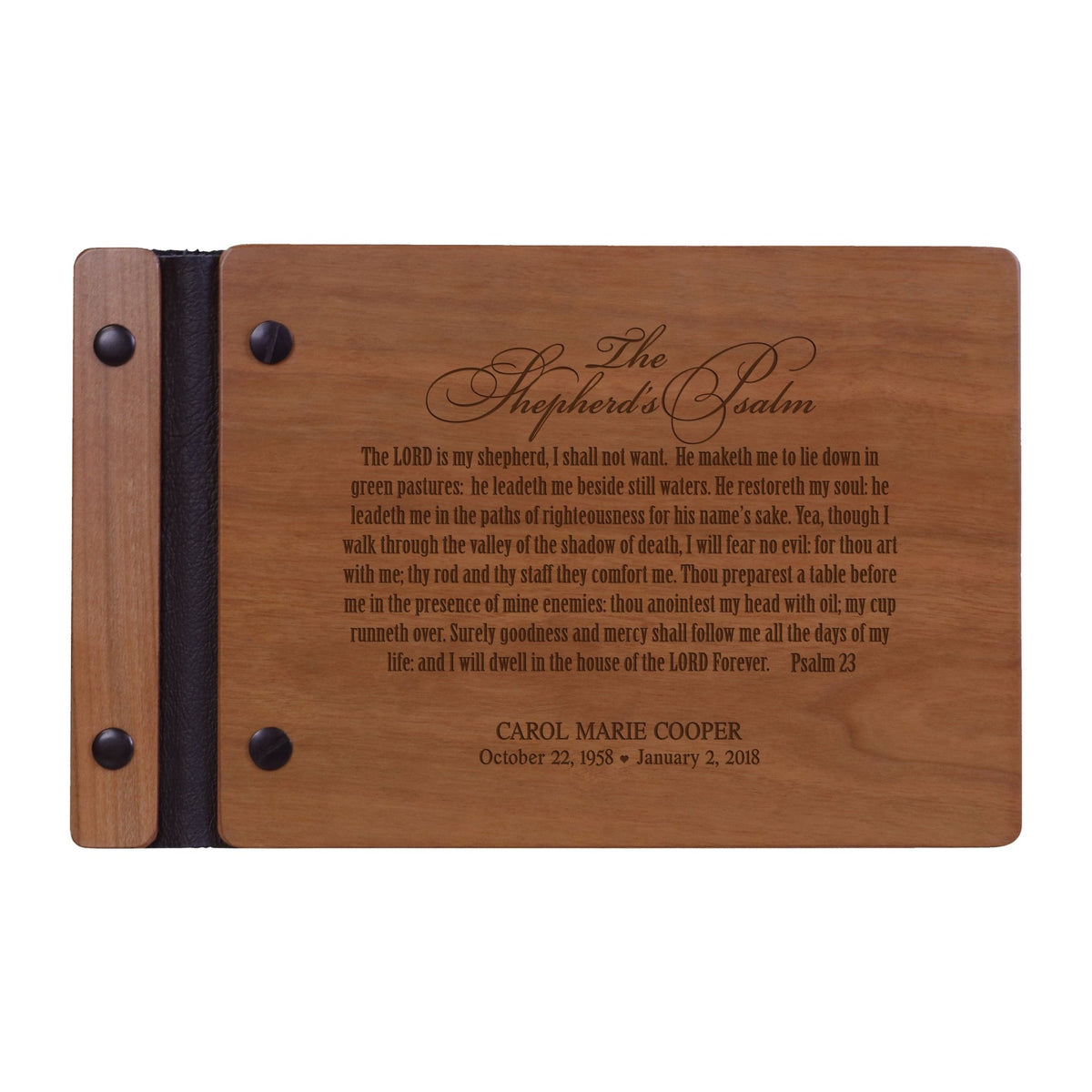 Personalized Memorial Guest Book - Shepherd's Psalm - LifeSong Milestones
