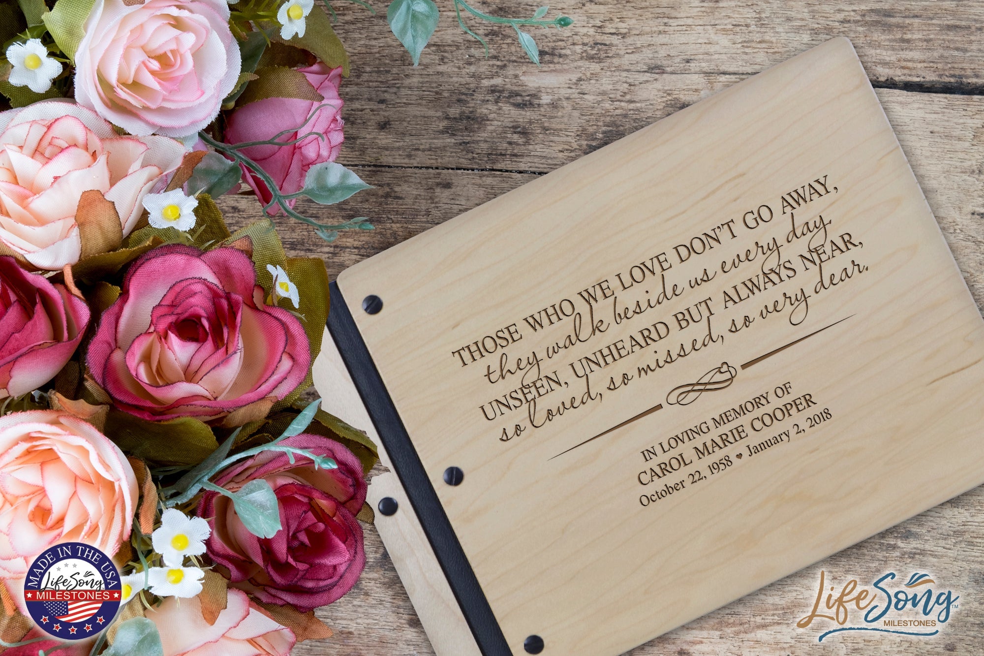 Personalized Memorial Guest Book - Those We Love - LifeSong Milestones