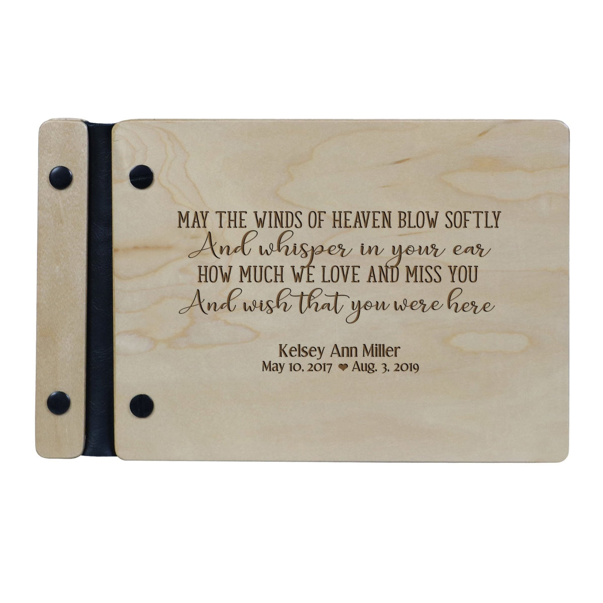 Personalized Memorial Guest Book - Winds Of Heaven - LifeSong Milestones
