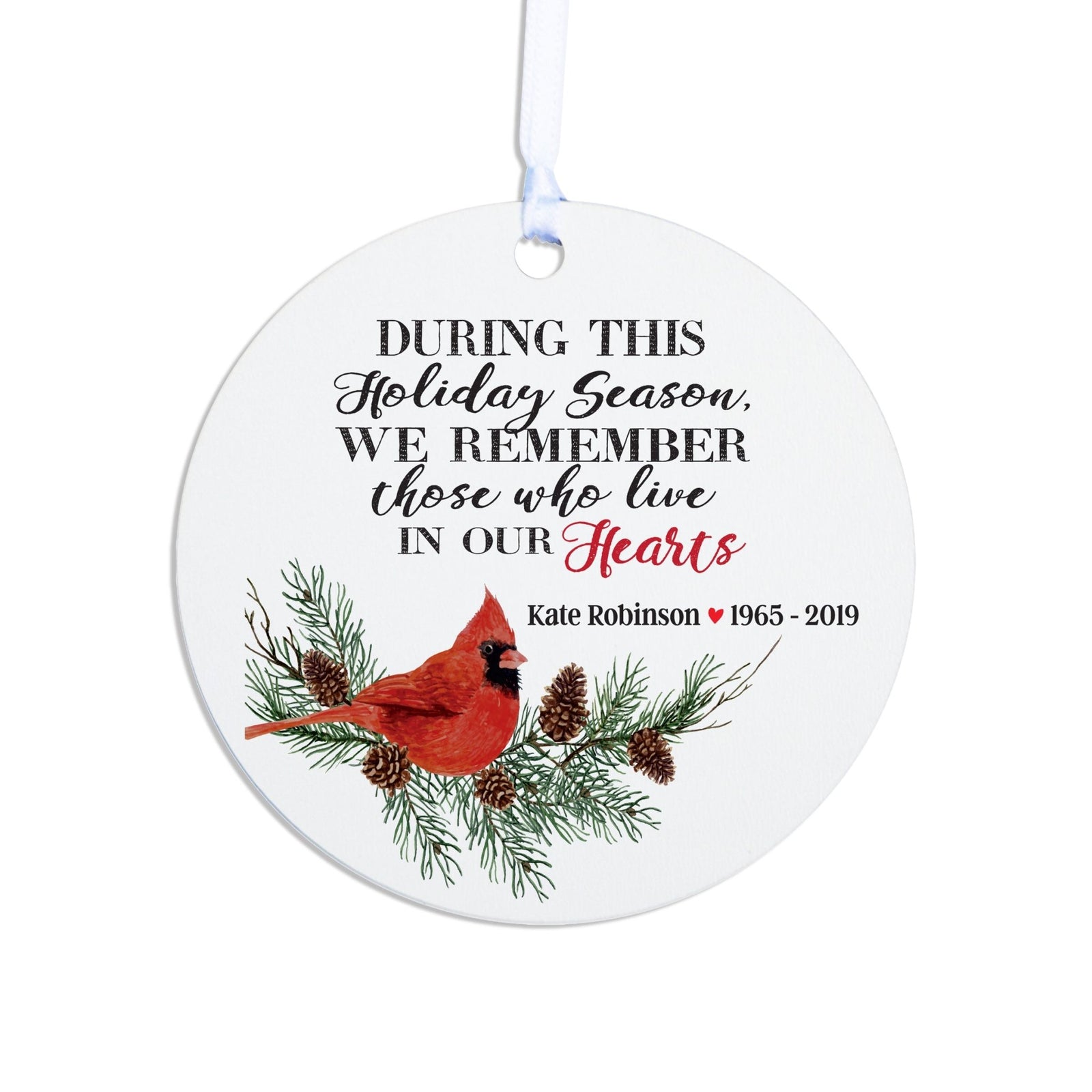 Personalized Memorial Ornament for Loss of Loved One-Holiday Season To Remember - LifeSong Milestones
