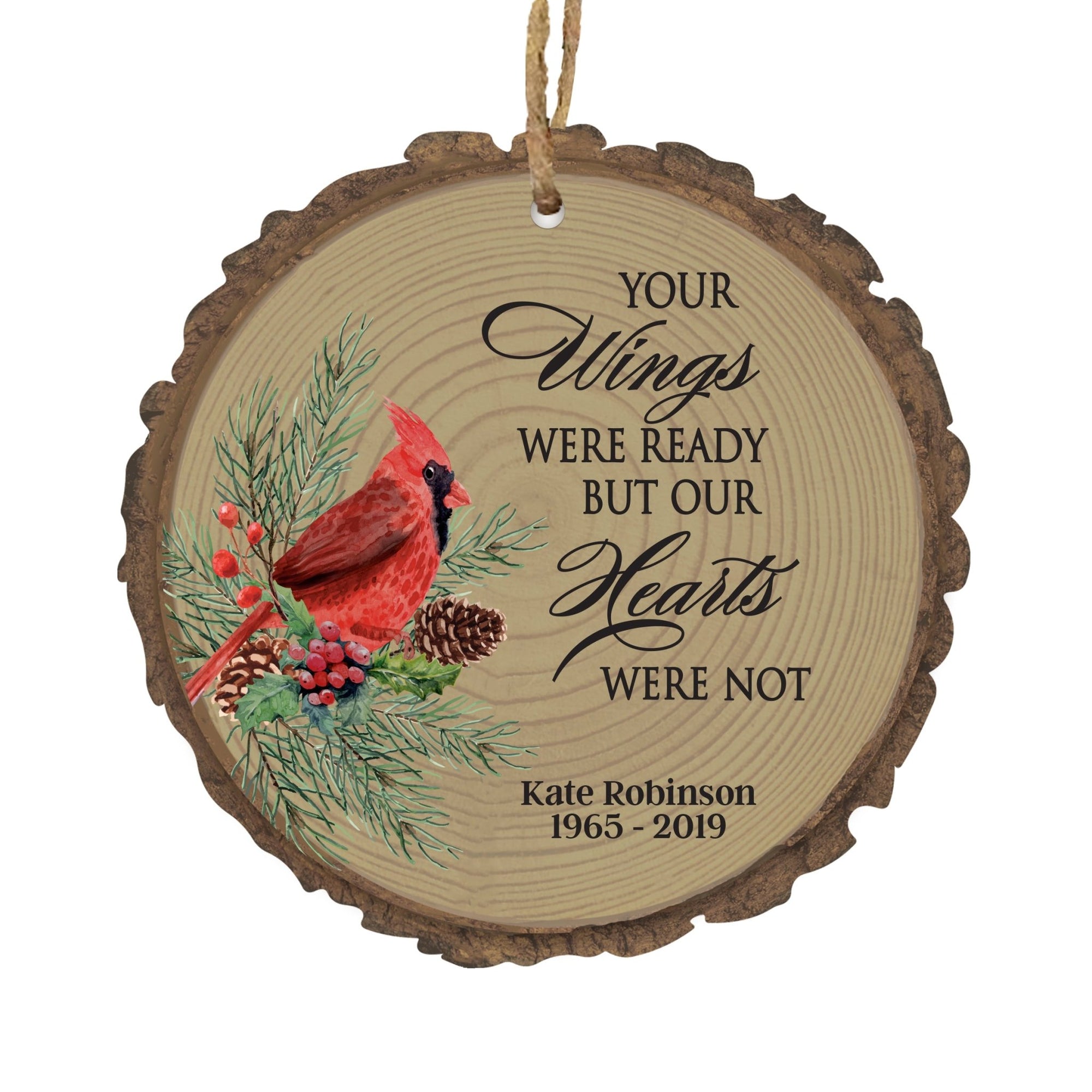 Personalized Memorial Ornament for Loss of Loved One -Your Wings Were Ready (Barky) - LifeSong Milestones