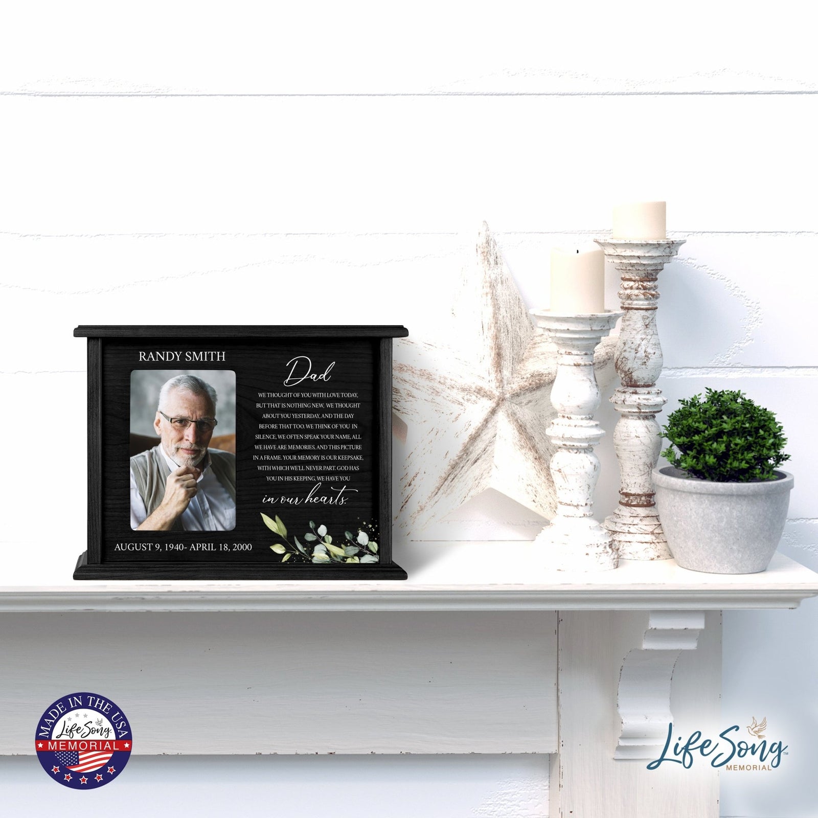 Engraved Funeral Cremation Urn for Human Ashes