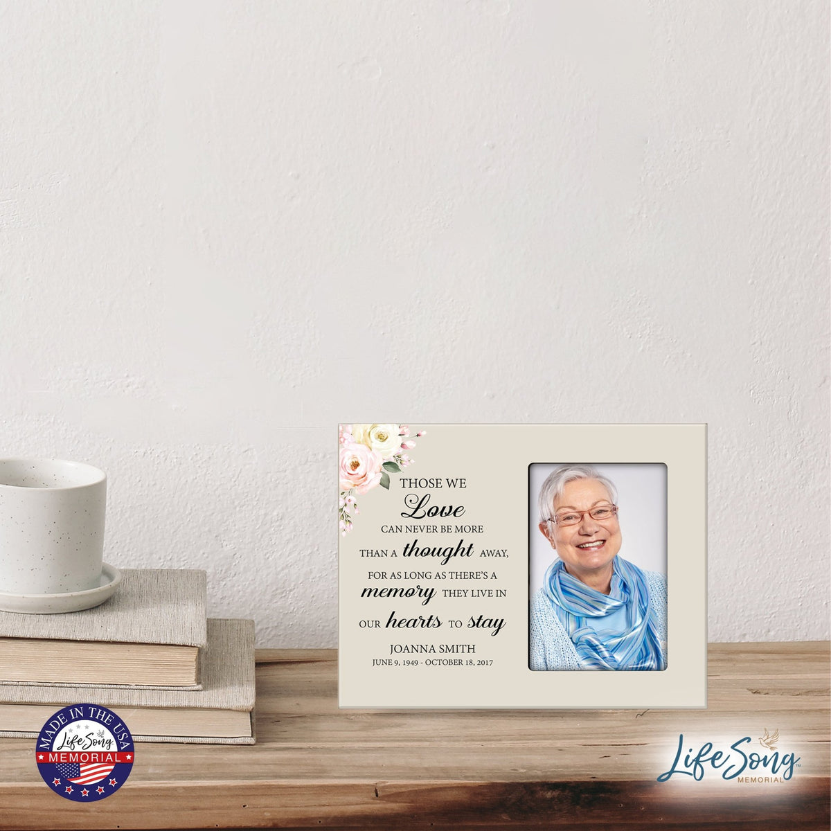 Personalized Memorial Photo Farme - A Thought Away - LifeSong Milestones