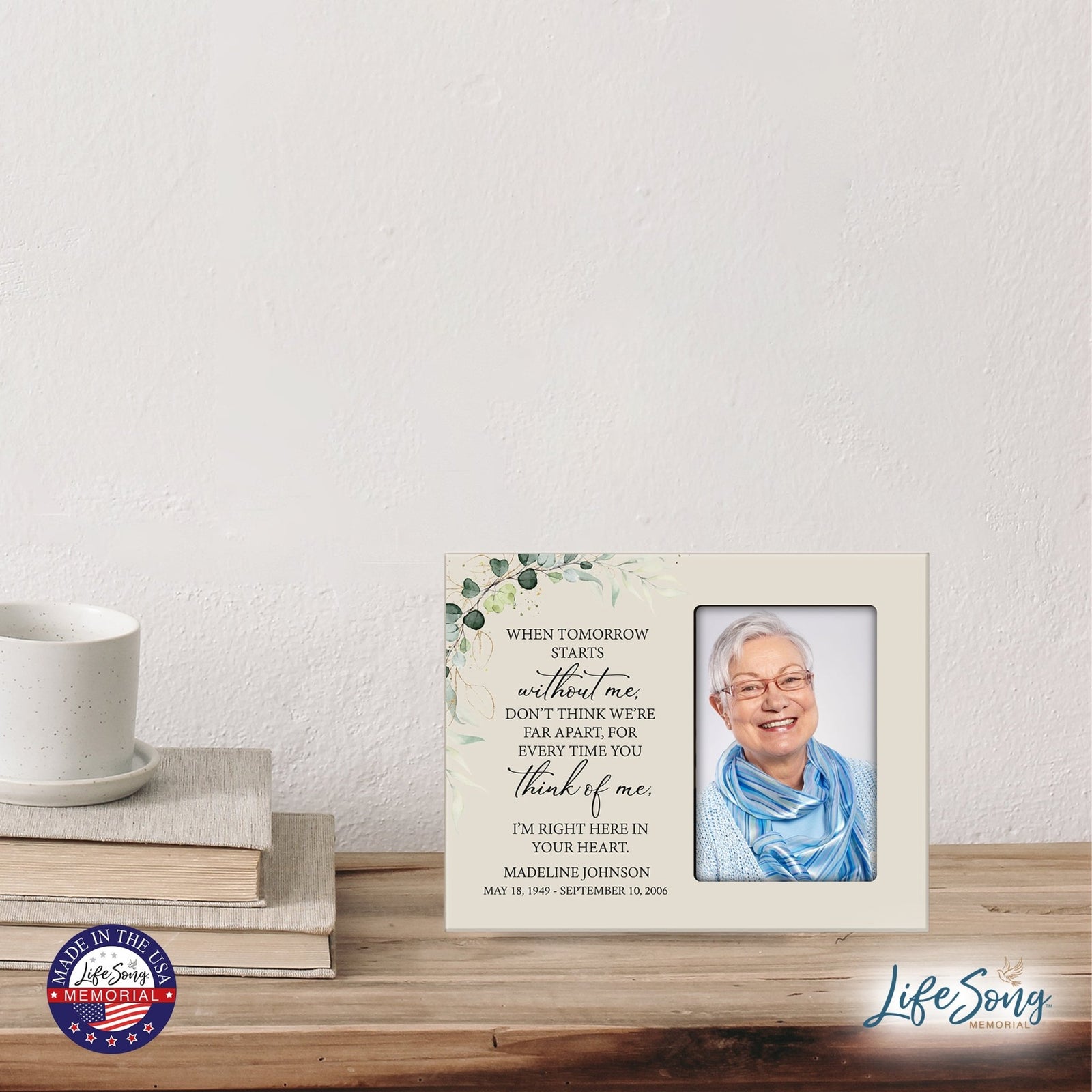 Personalized Memorial Photo Frame - Don't Think We're Far Apart - LifeSong Milestones