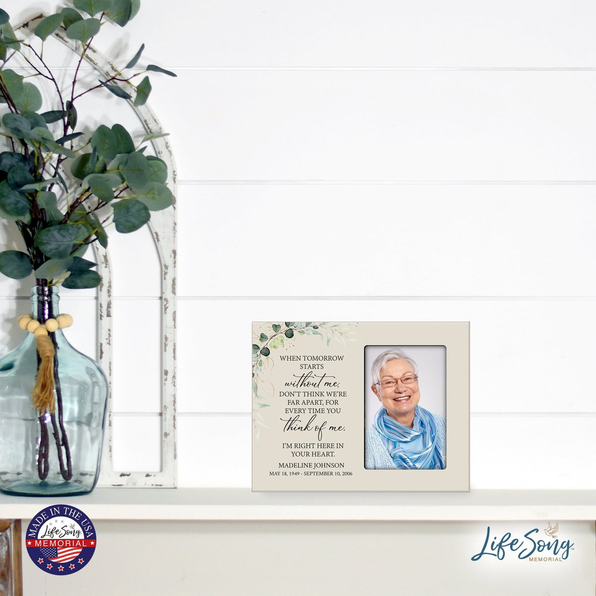 Personalized Memorial Photo Frame - Don't Think We're Far Apart - LifeSong Milestones