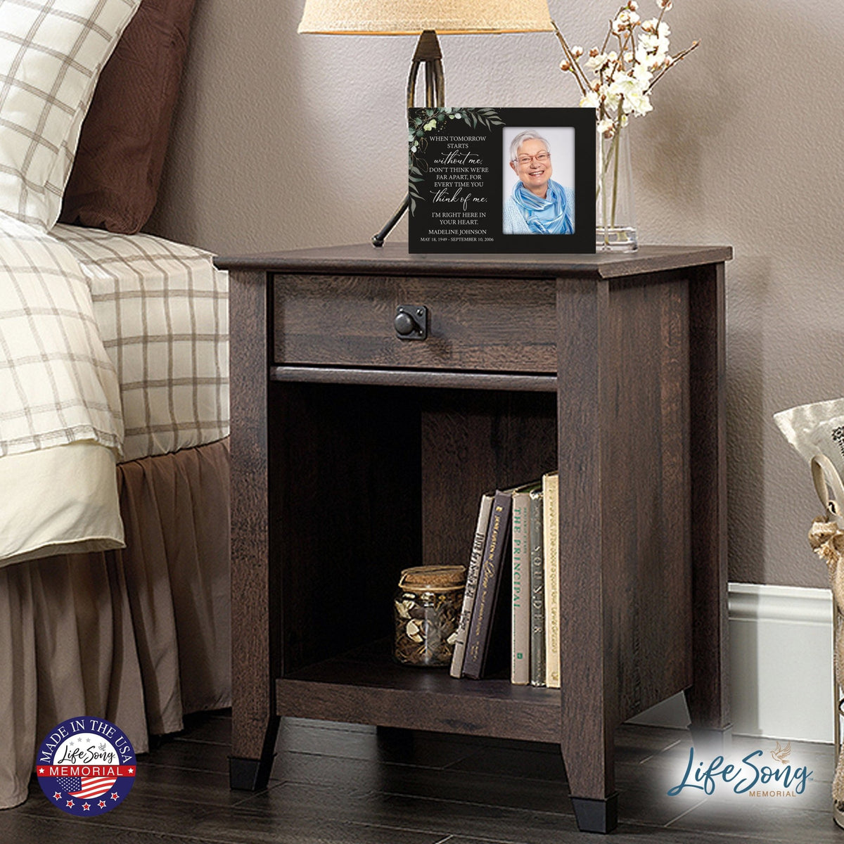 Personalized Memorial Photo Frame - Don't Think We're Far Apart - LifeSong Milestones