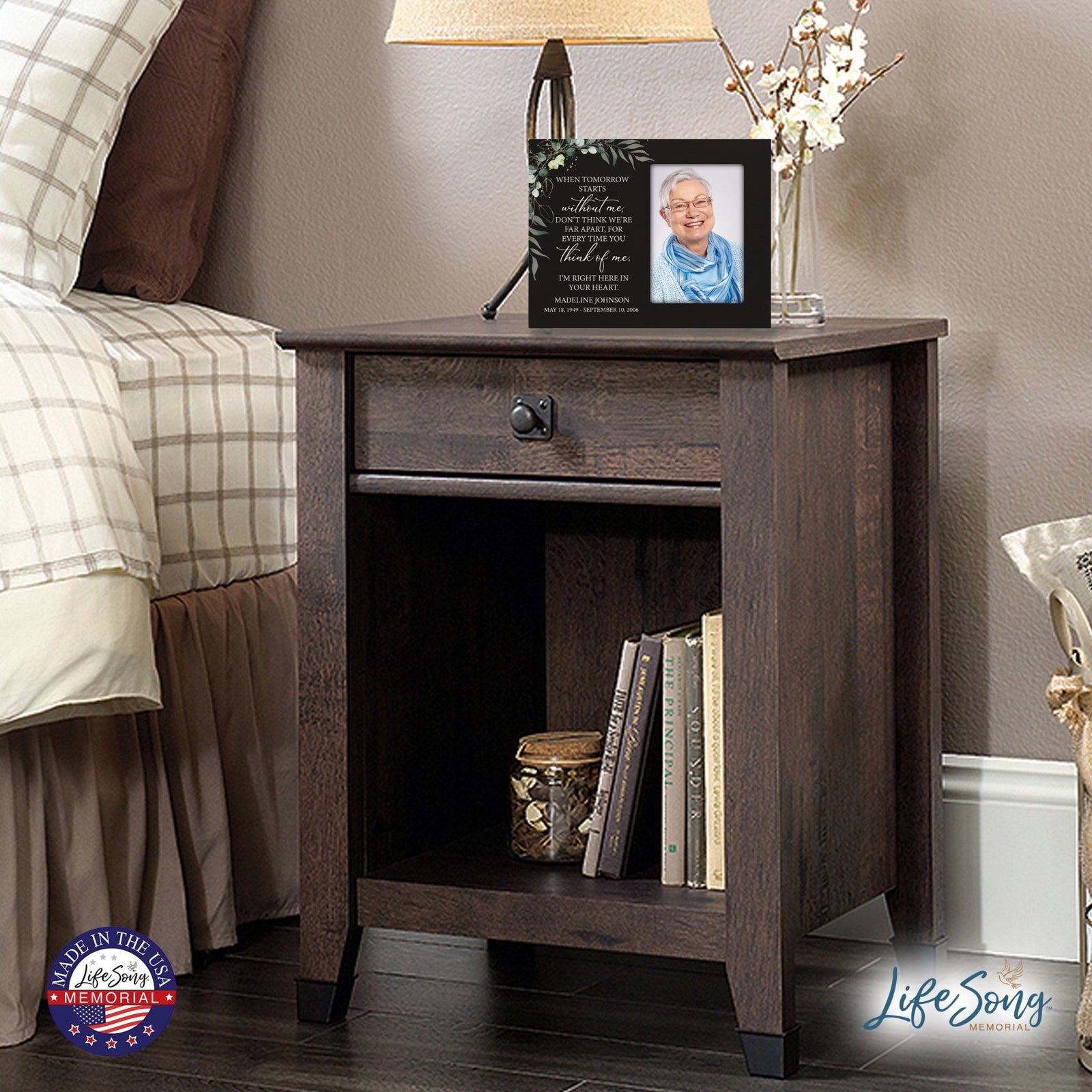 Personalized Memorial Photo Frame - Don't Think We're Far Apart - LifeSong Milestones