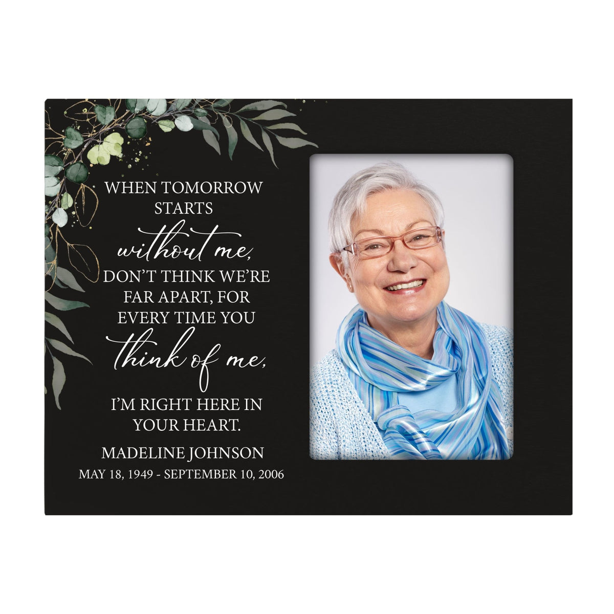 Personalized Memorial Photo Frame - Don't Think We're Far Apart - LifeSong Milestones