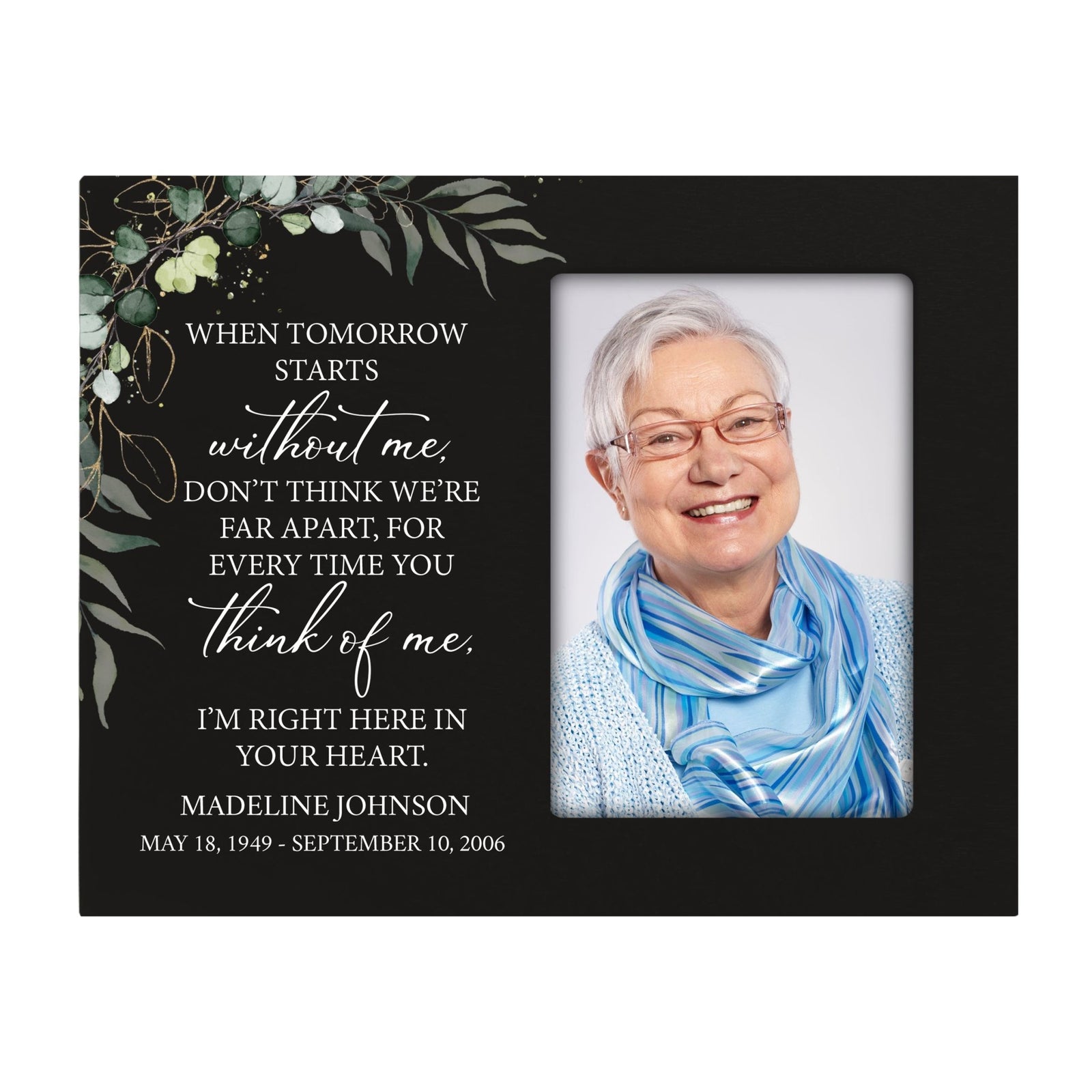Personalized Memorial Photo Frame - Don't Think We're Far Apart - LifeSong Milestones