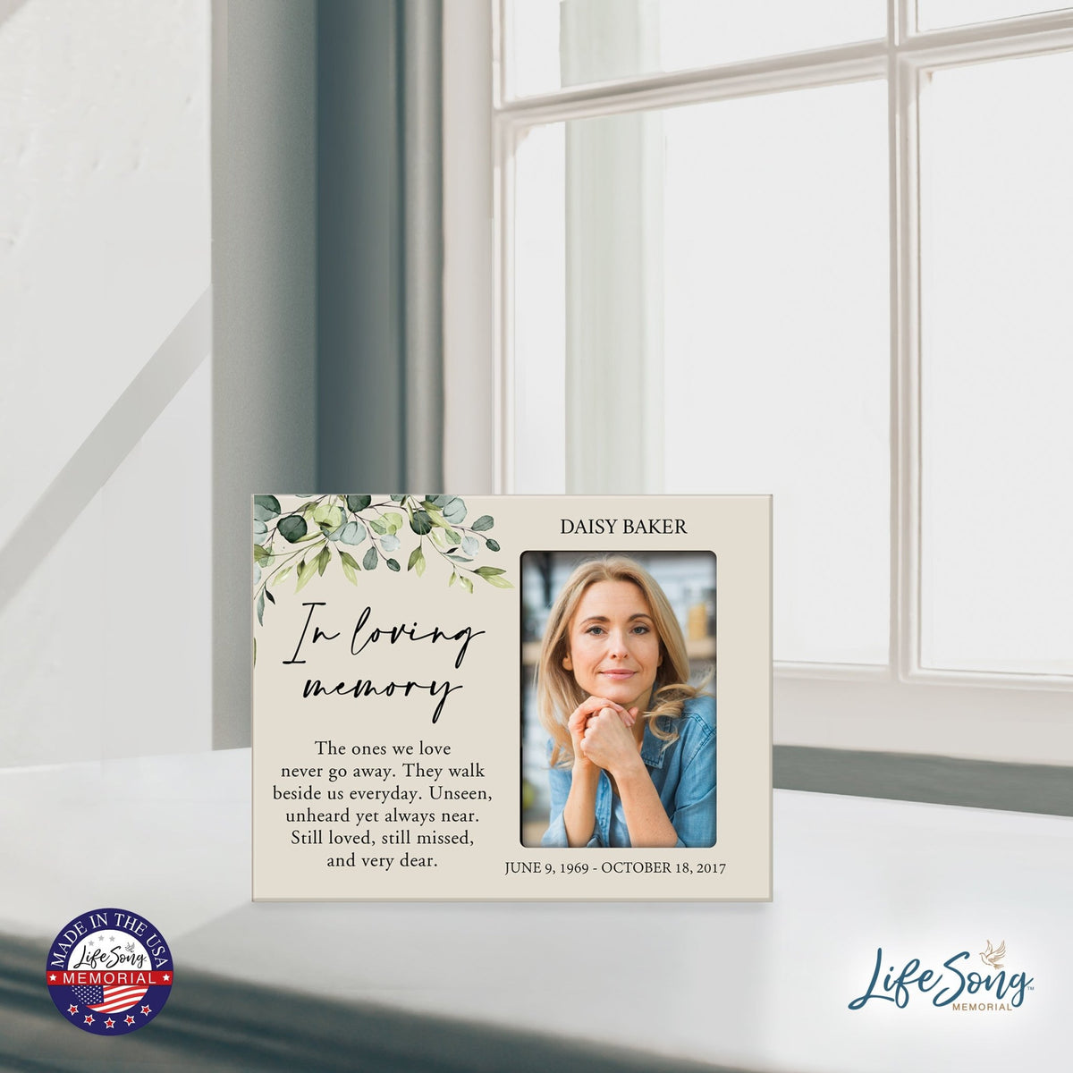 Personalized Memorial Photo Frame - In Loving Memory - LifeSong Milestones