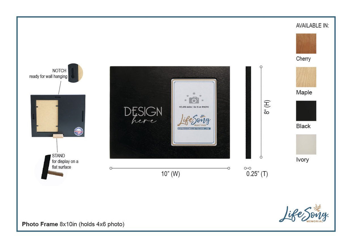 Personalized Memorial Photo Frame - In Loving Memory - LifeSong Milestones