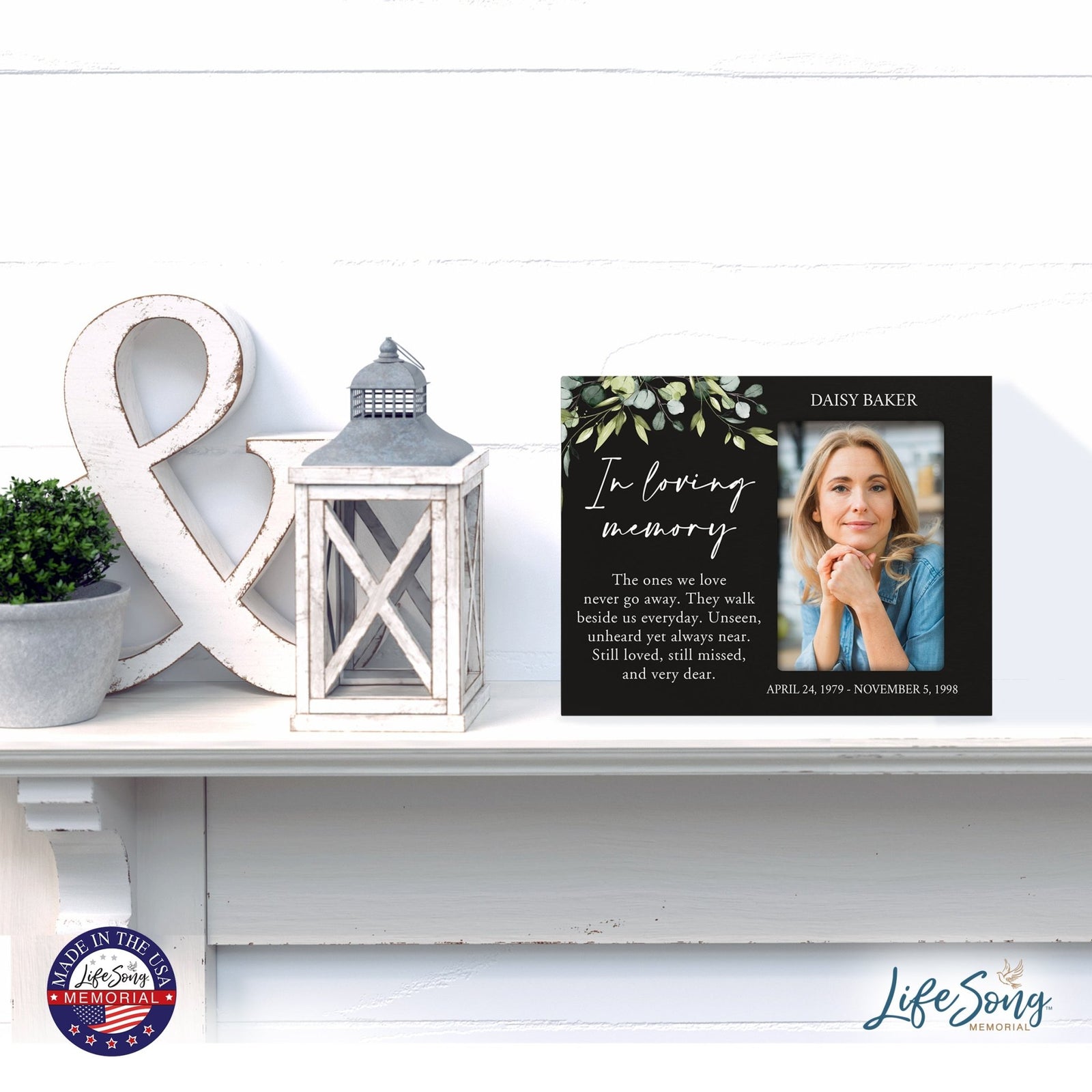 Personalized Memorial Photo Frame - In Loving Memory - LifeSong Milestones