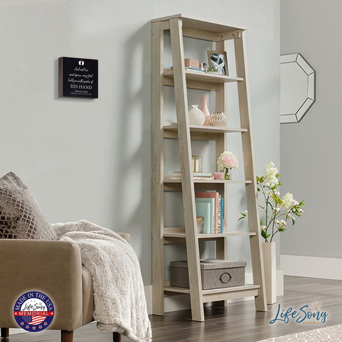 Personalized Memorial Shadow Box 6x6 - Until We Meet Again (Baby) - LifeSong Milestones