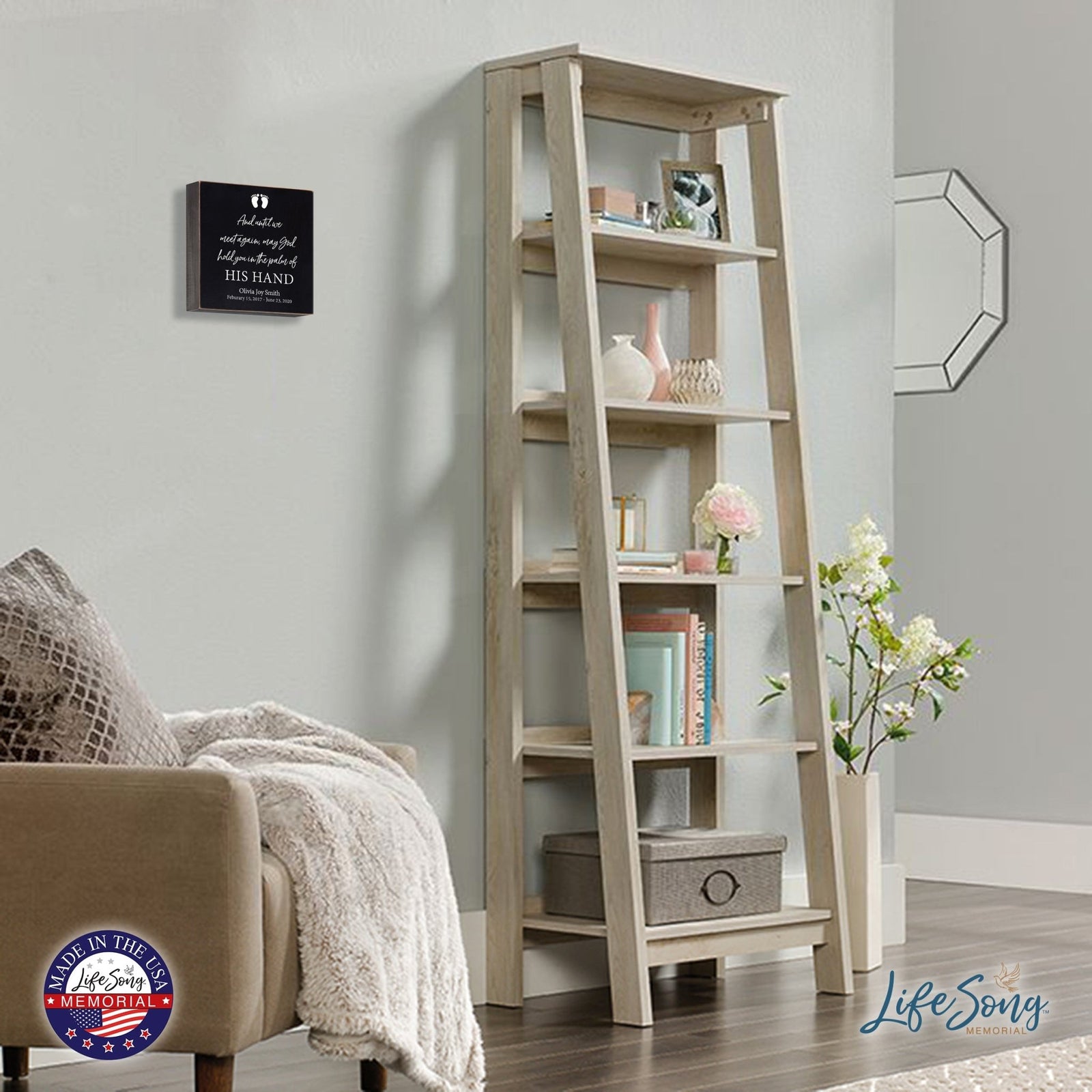 Personalized Memorial Shadow Box 6x6 - Until We Meet Again (Baby) - LifeSong Milestones