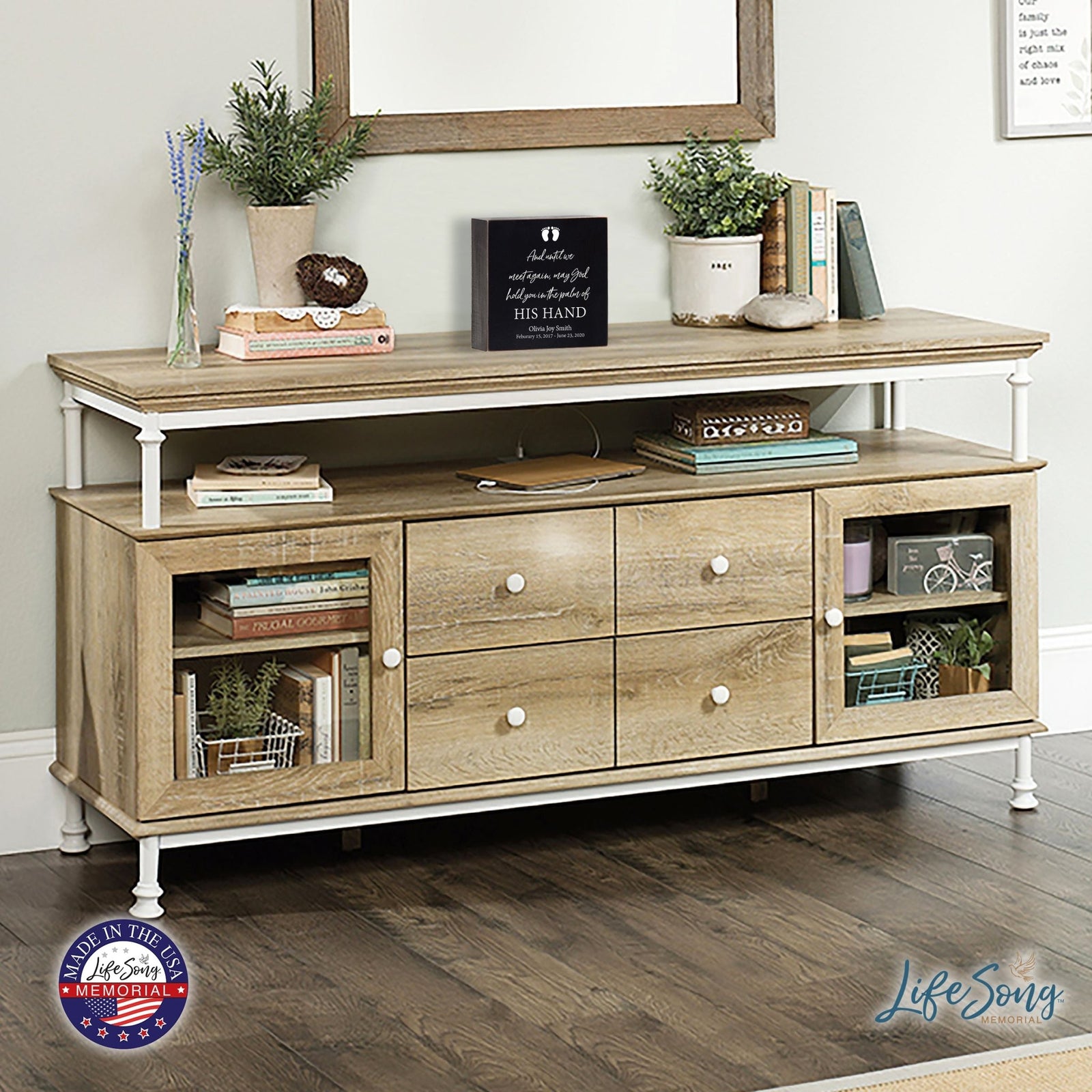 Personalized Memorial Shadow Box 6x6 - Until We Meet Again (Baby) - LifeSong Milestones