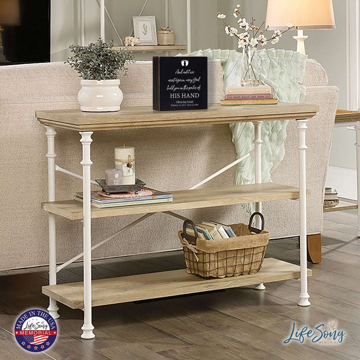 Personalized Memorial Shadow Box 6x6 - Until We Meet Again (Baby) - LifeSong Milestones