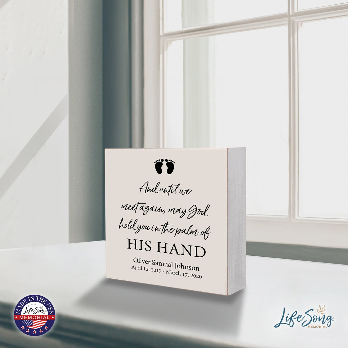 Personalized Memorial Shadow Box 6x6 - Until We Meet Again (Baby) - LifeSong Milestones