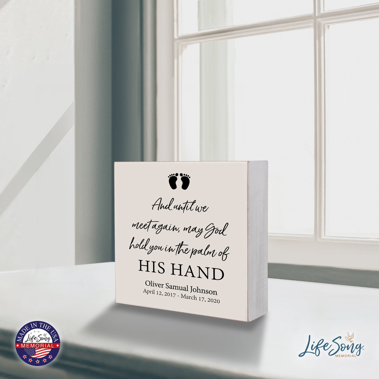 Personalized Memorial Shadow Box 6x6 - Until We Meet Again (Baby) - LifeSong Milestones