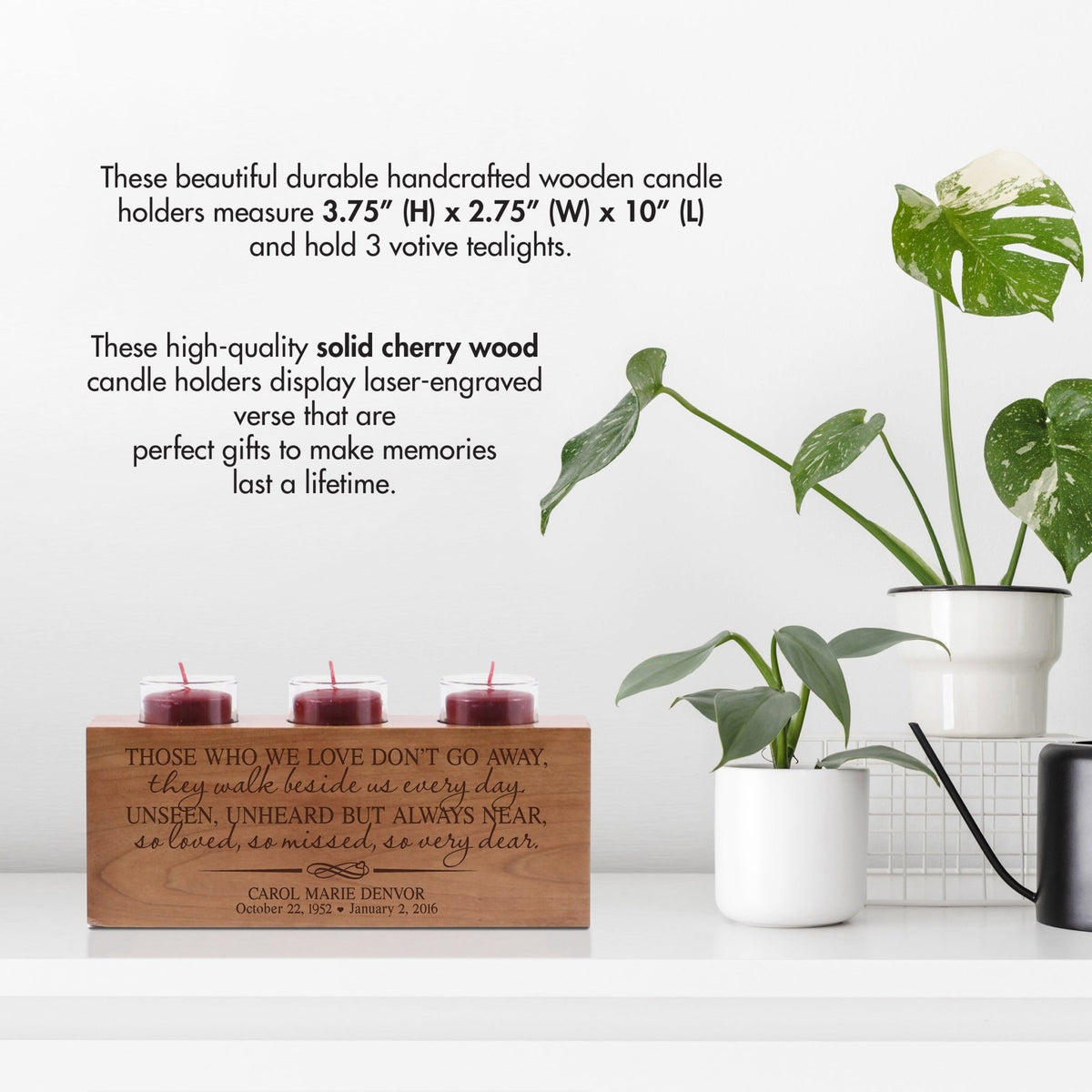 Personalized Memorial Sympathy Gift Candle Holder - A Limb Has Fallen - LifeSong Milestones