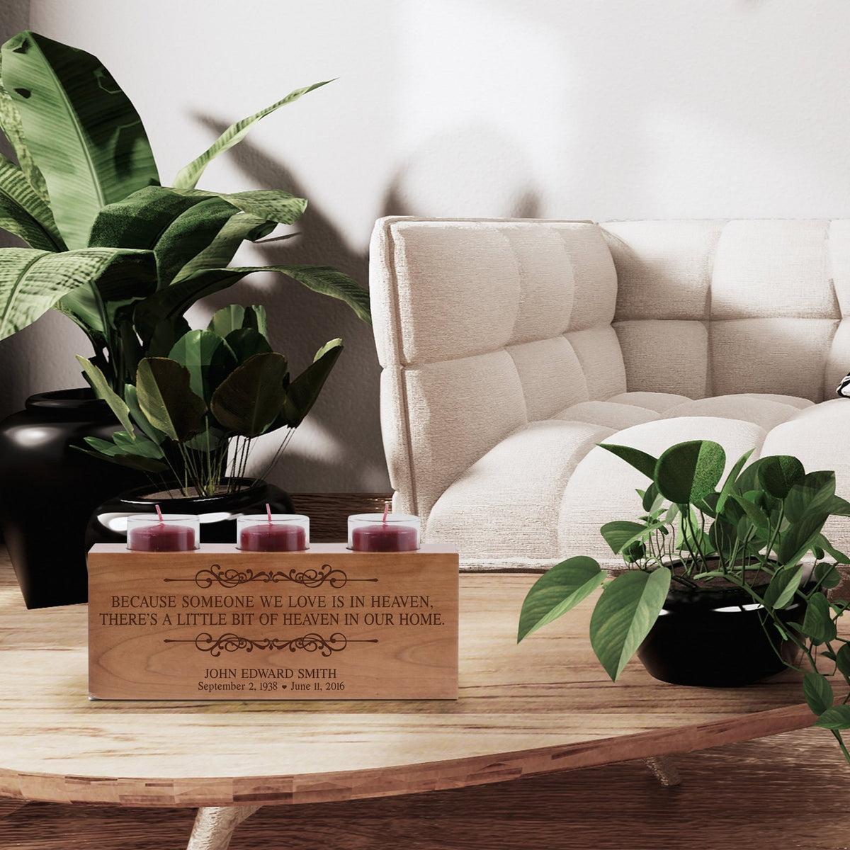 Personalized Memorial Sympathy Gift Candle Holder - A Limb Has Fallen - LifeSong Milestones