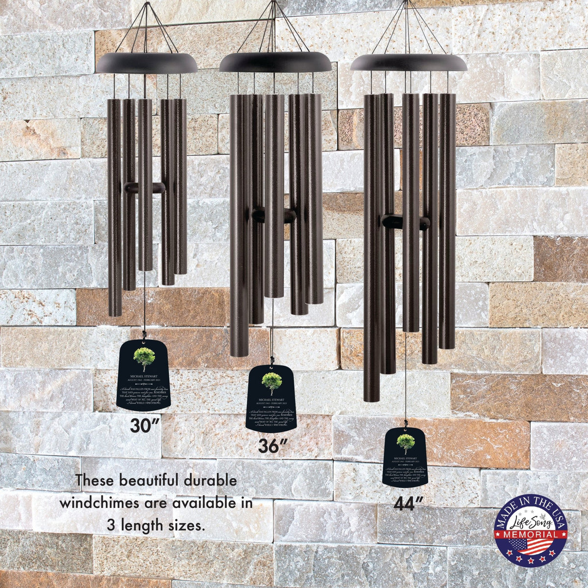 Personalized Memorial Wind Chime Sail Sympathy Gift - A Limb Has Fallen - LifeSong Milestones