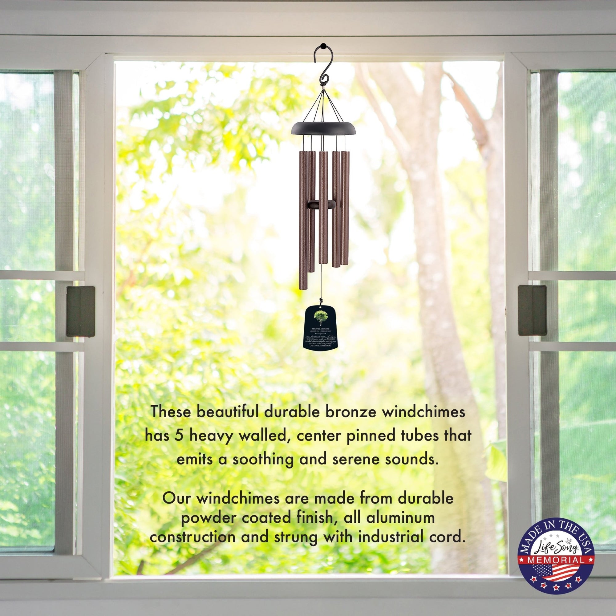 Personalized Memorial Wind Chime Sail Sympathy Gift - A Limb Has Fallen - LifeSong Milestones