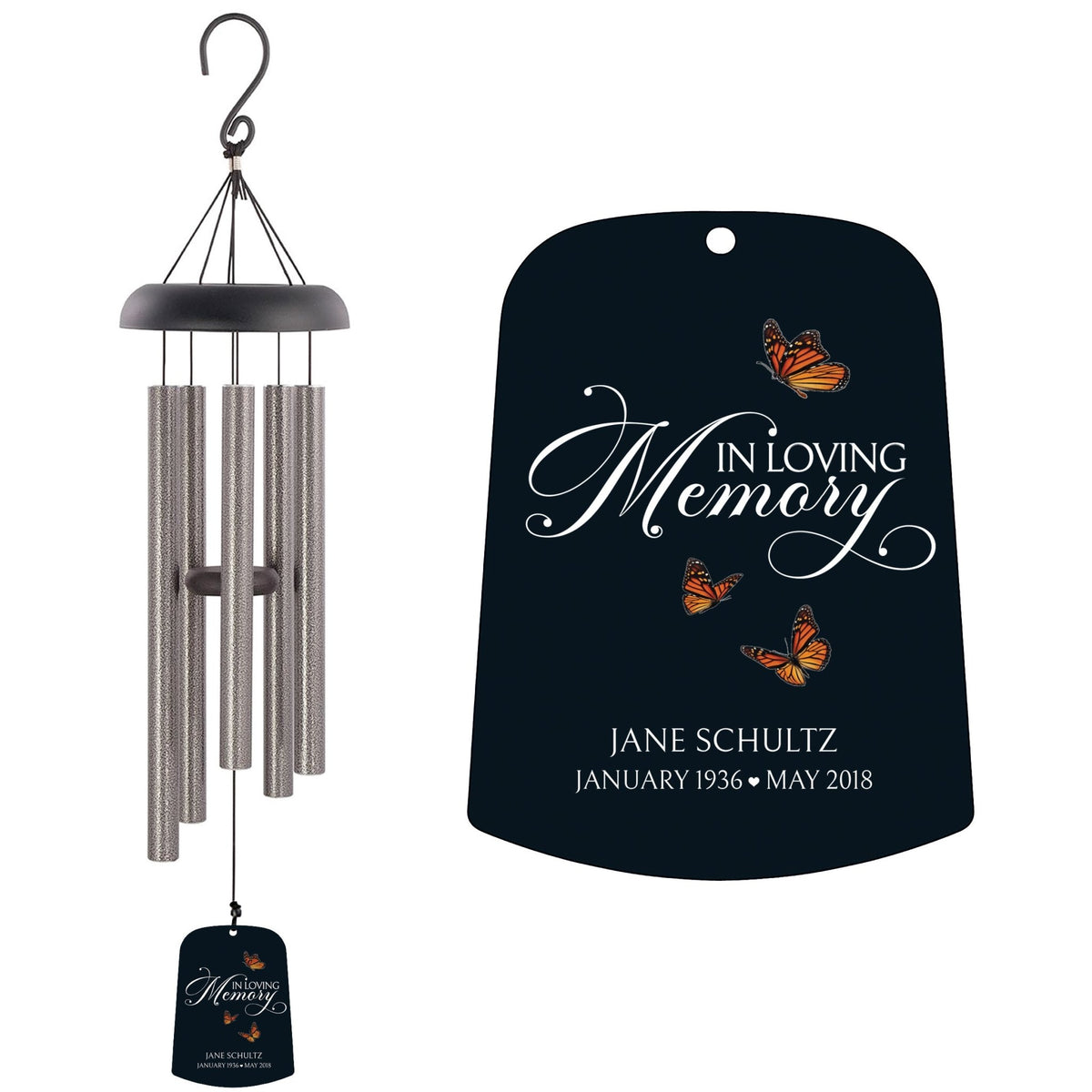 Personalized Memorial Wind Chime Sail Sympathy Gift - Beautiful Memories - LifeSong Milestones