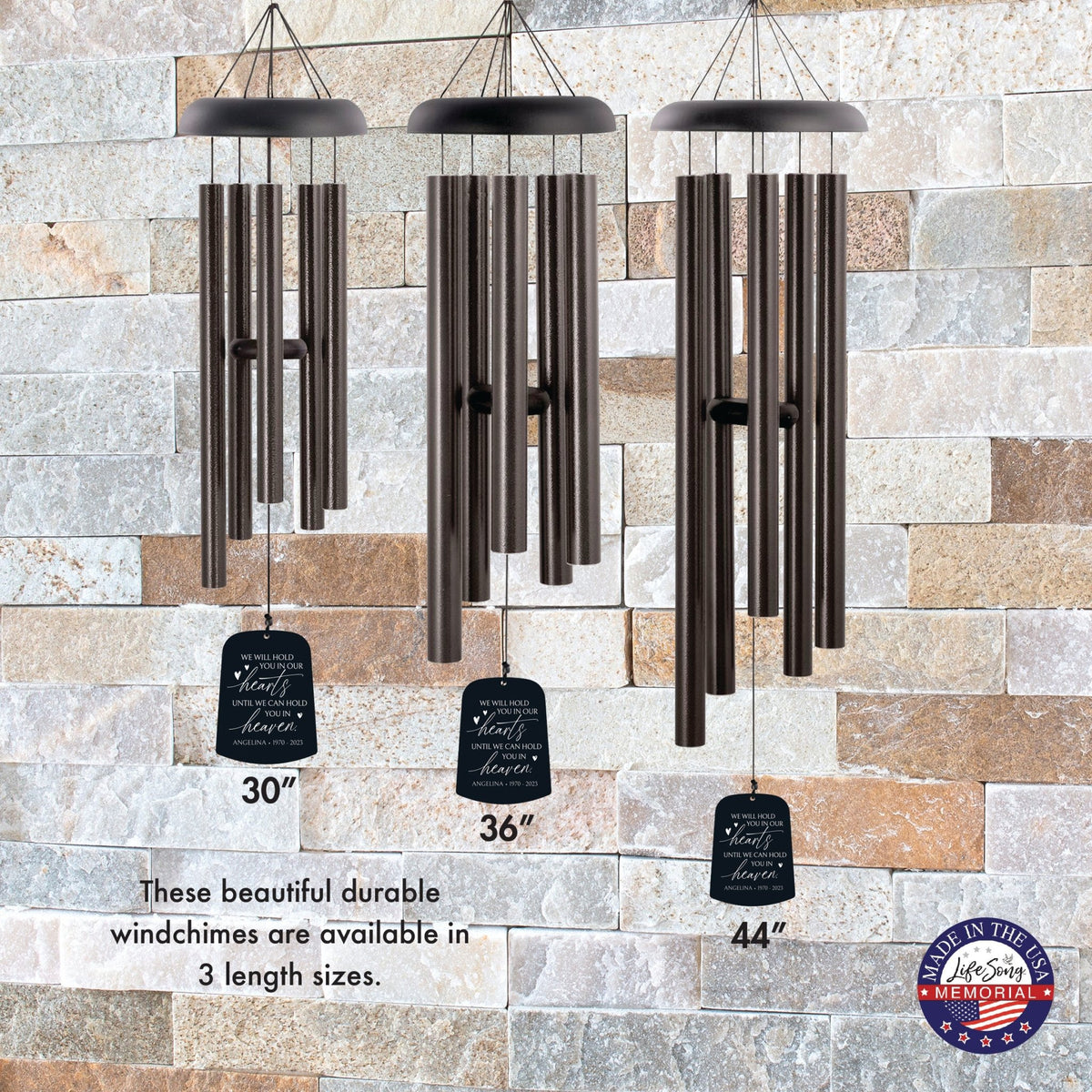 Personalized Memorial Wind Chime Sail Sympathy Gift - Hold You - LifeSong Milestones