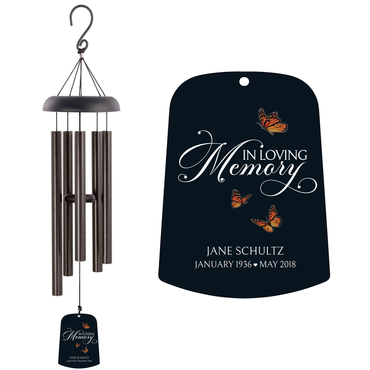 Personalized Memorial Wind Chime Sail Sympathy Gift - In Loving Memory - LifeSong Milestones